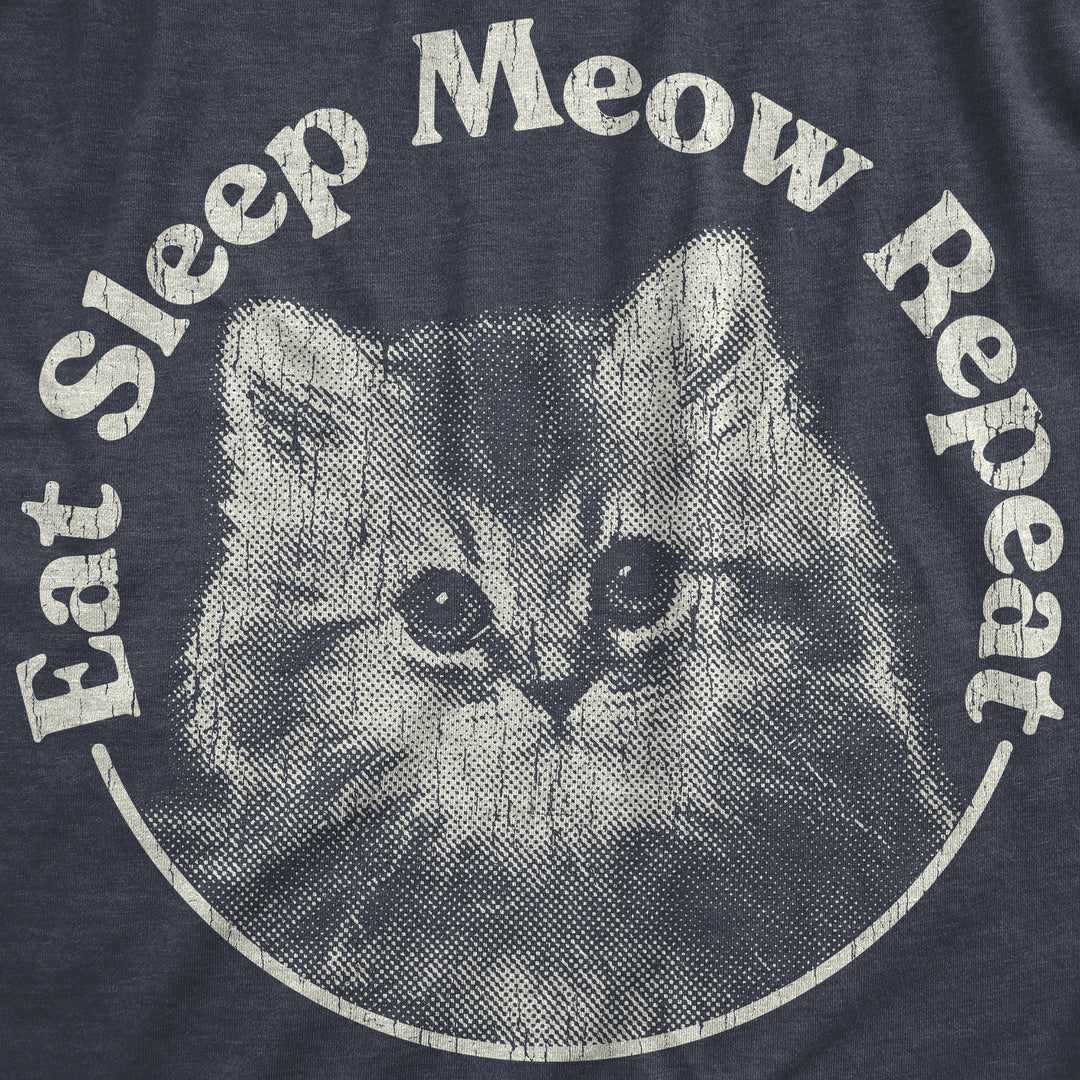 Eat Sleep Meow Repeat Men's T Shirt