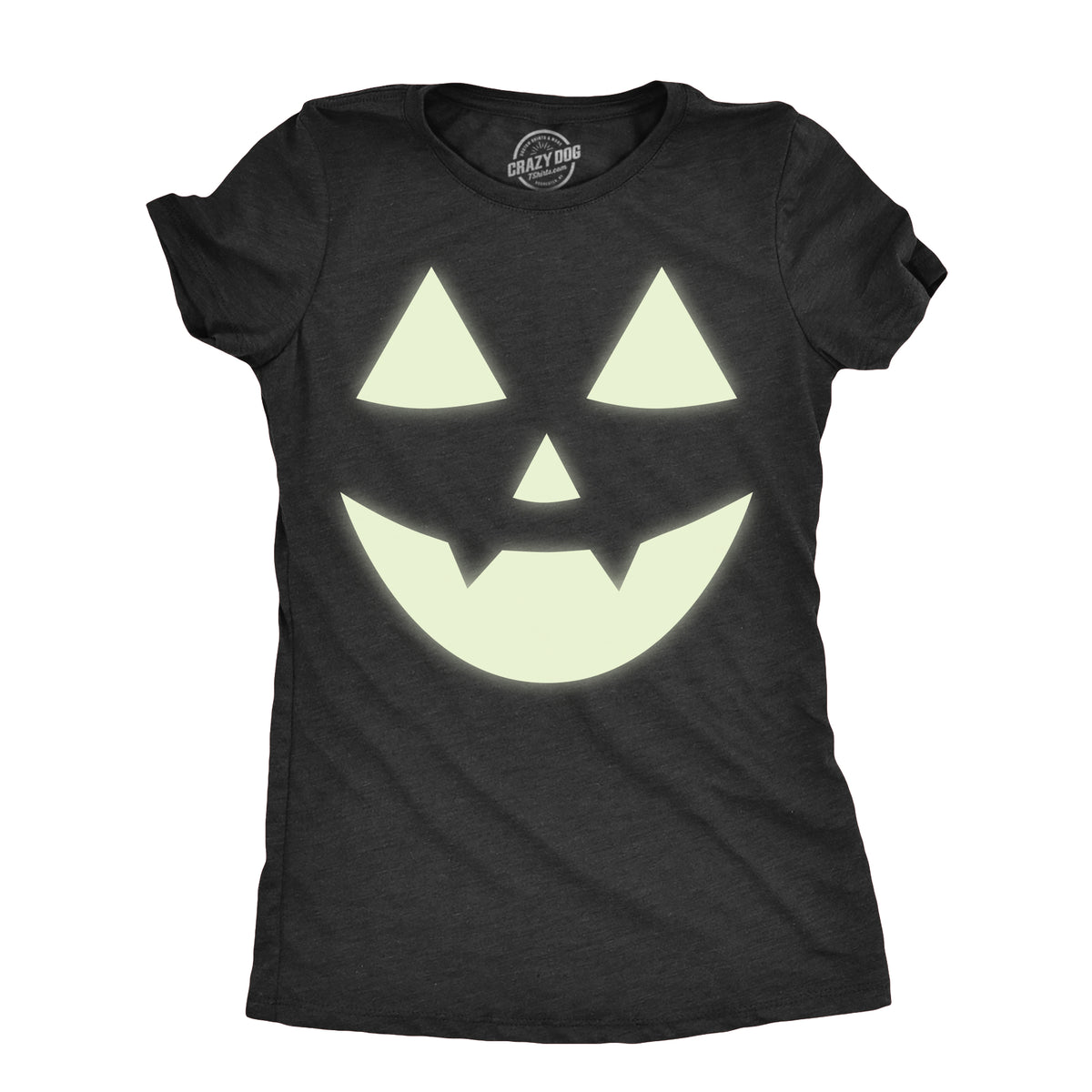 Funny Heather Black - JACK Glow In The Dark Jack O Lantern Womens T Shirt Nerdy Halloween Tee
