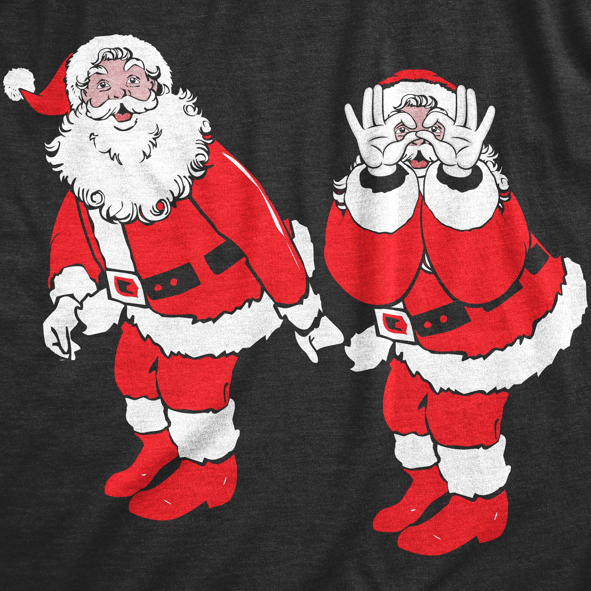Funny Heather Black - Griddy Griddy Dance Santa Mens T Shirt Nerdy Christmas Internet sarcastic Tee