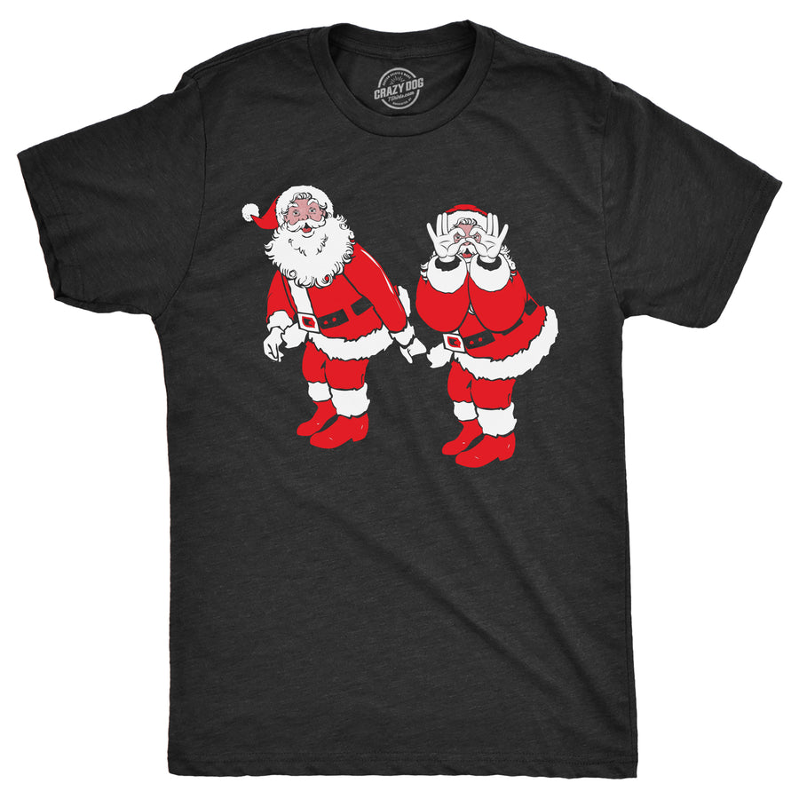 Funny Heather Black - Griddy Griddy Dance Santa Mens T Shirt Nerdy Christmas Internet sarcastic Tee
