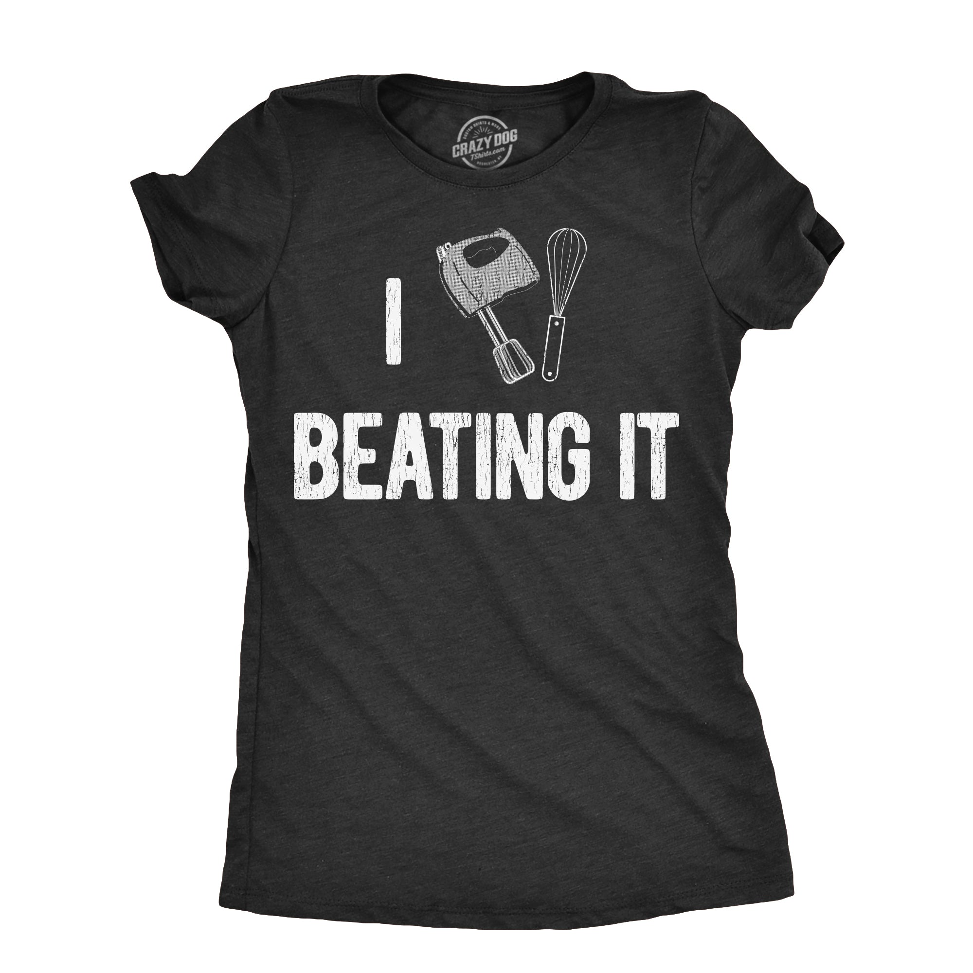 Funny Heather Black - BEATINGIT I Heart Beating It Womens T Shirt Nerdy Food sarcastic Tee