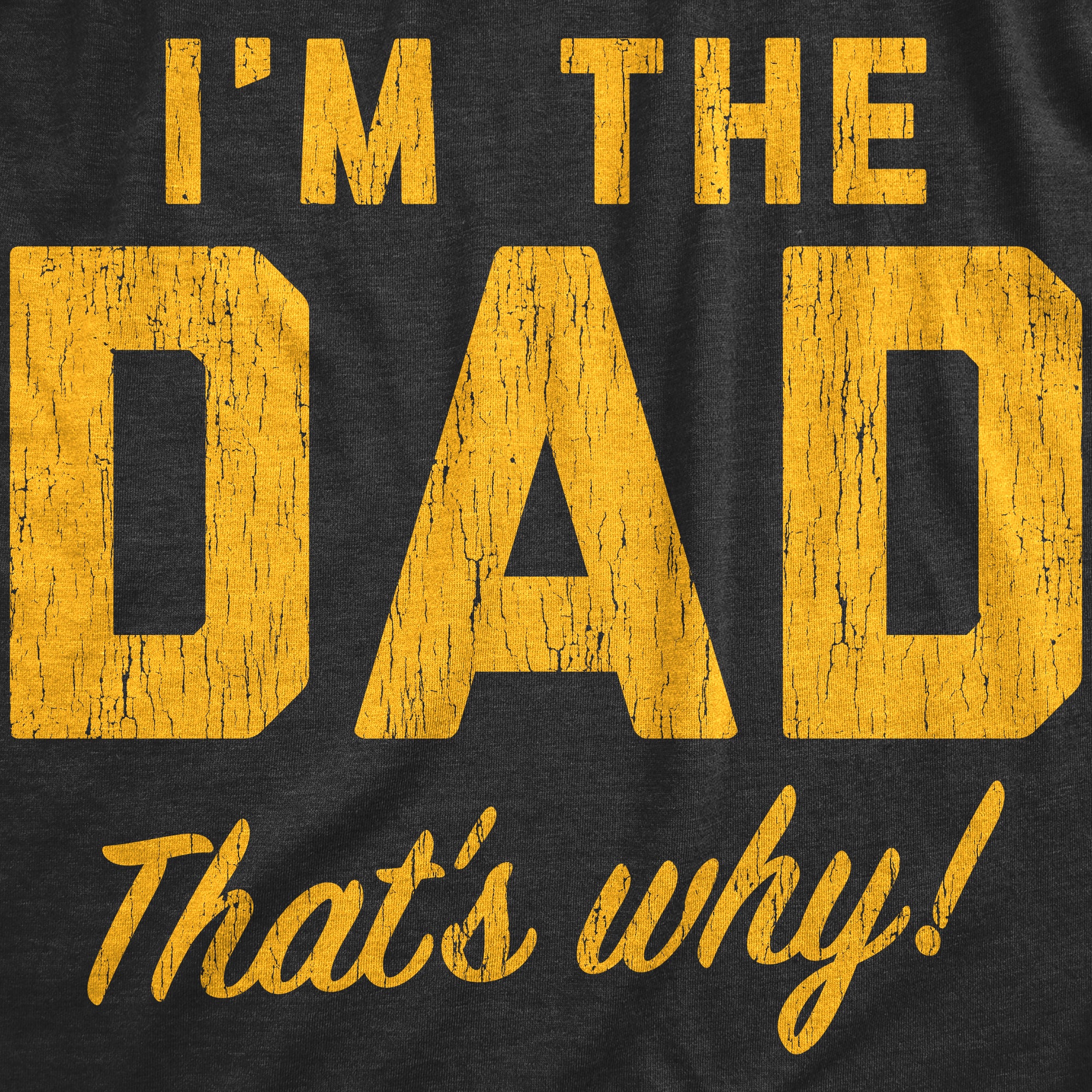 Funny Heather Black - WHY Im The Dad Thats Why Mens T Shirt Nerdy Father's Day sarcastic Tee