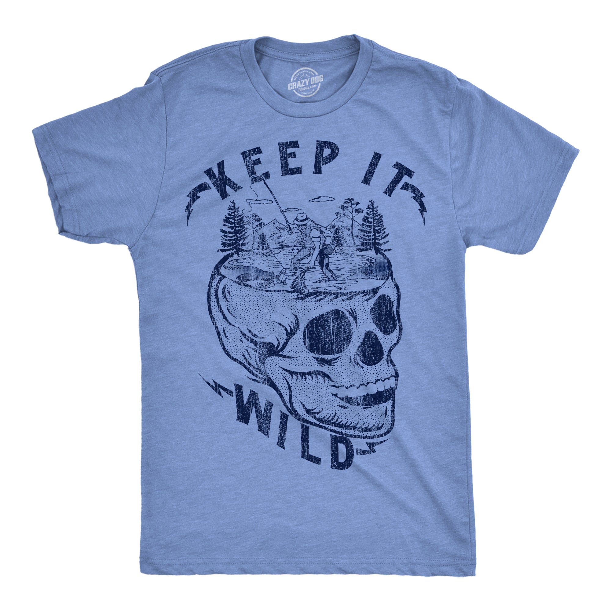 Funny Light Heather Blue - Keep It Wild Keep It Wild Mens T Shirt Nerdy camping Tee