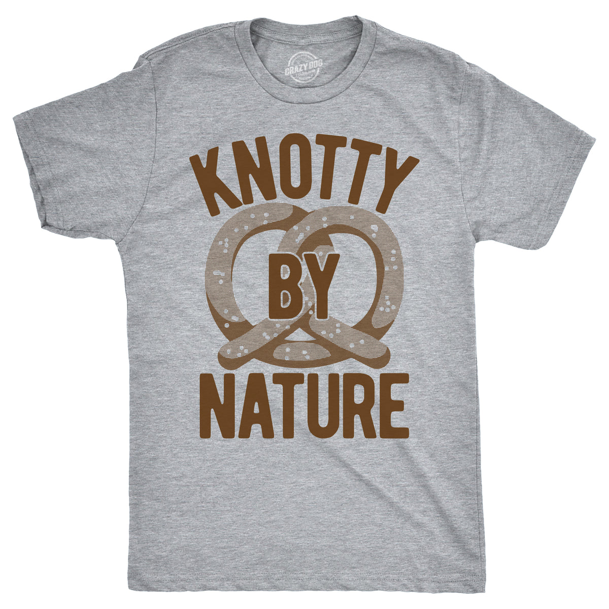 Funny Light Heather Grey - KNOTTY Knotty By Nature Mens T Shirt Nerdy Food sarcastic Tee