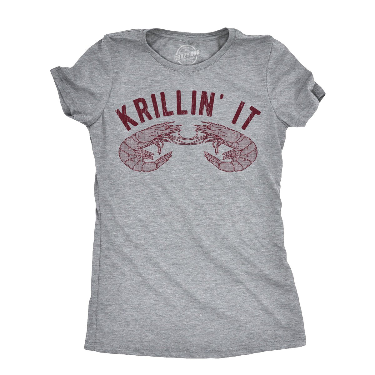 Funny Light Heather Grey - KRILLIN Krillin It Womens T Shirt Nerdy animal sarcastic Tee