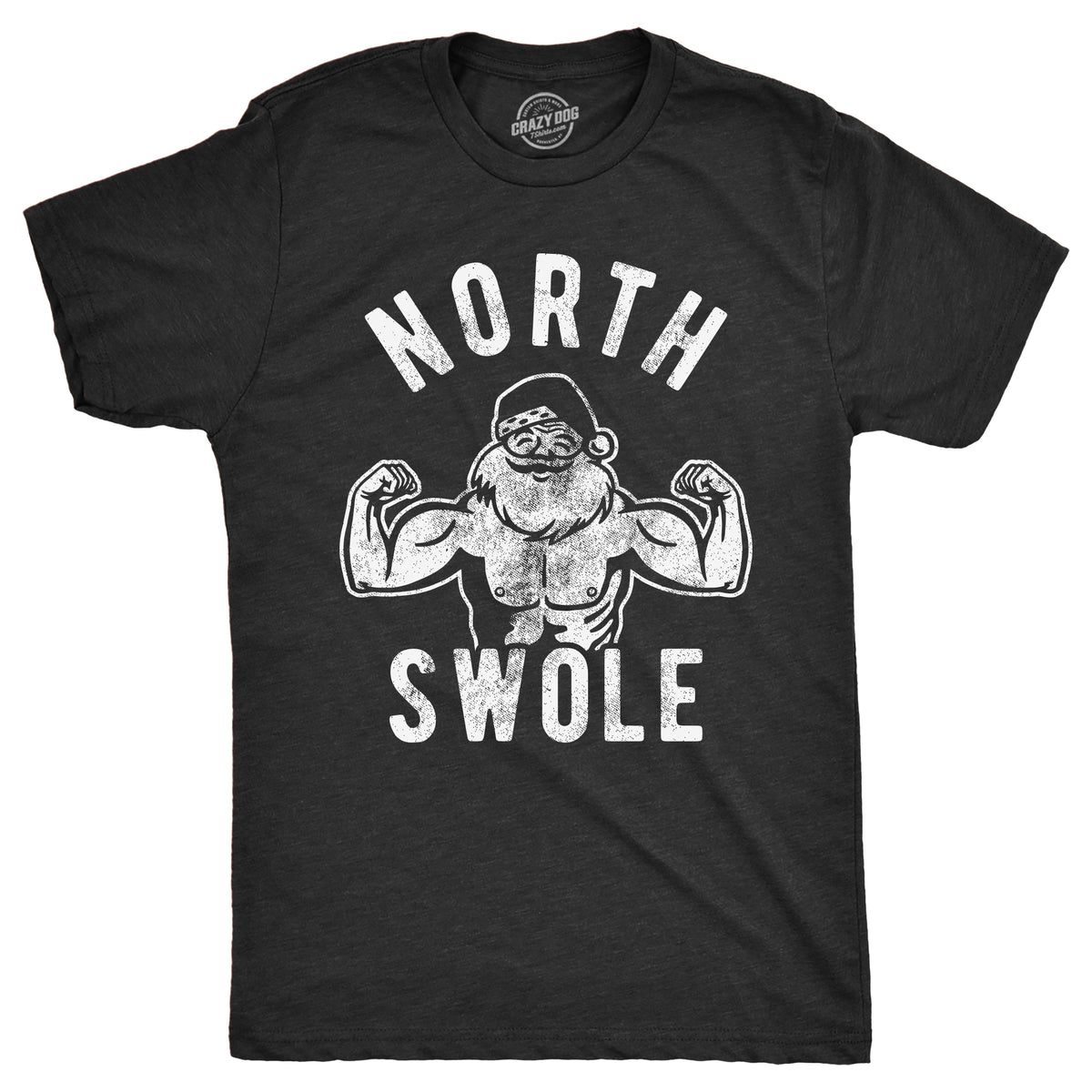 Funny Heather Black - North Swole North Swole Mens T Shirt Nerdy Christmas Fitness Tee