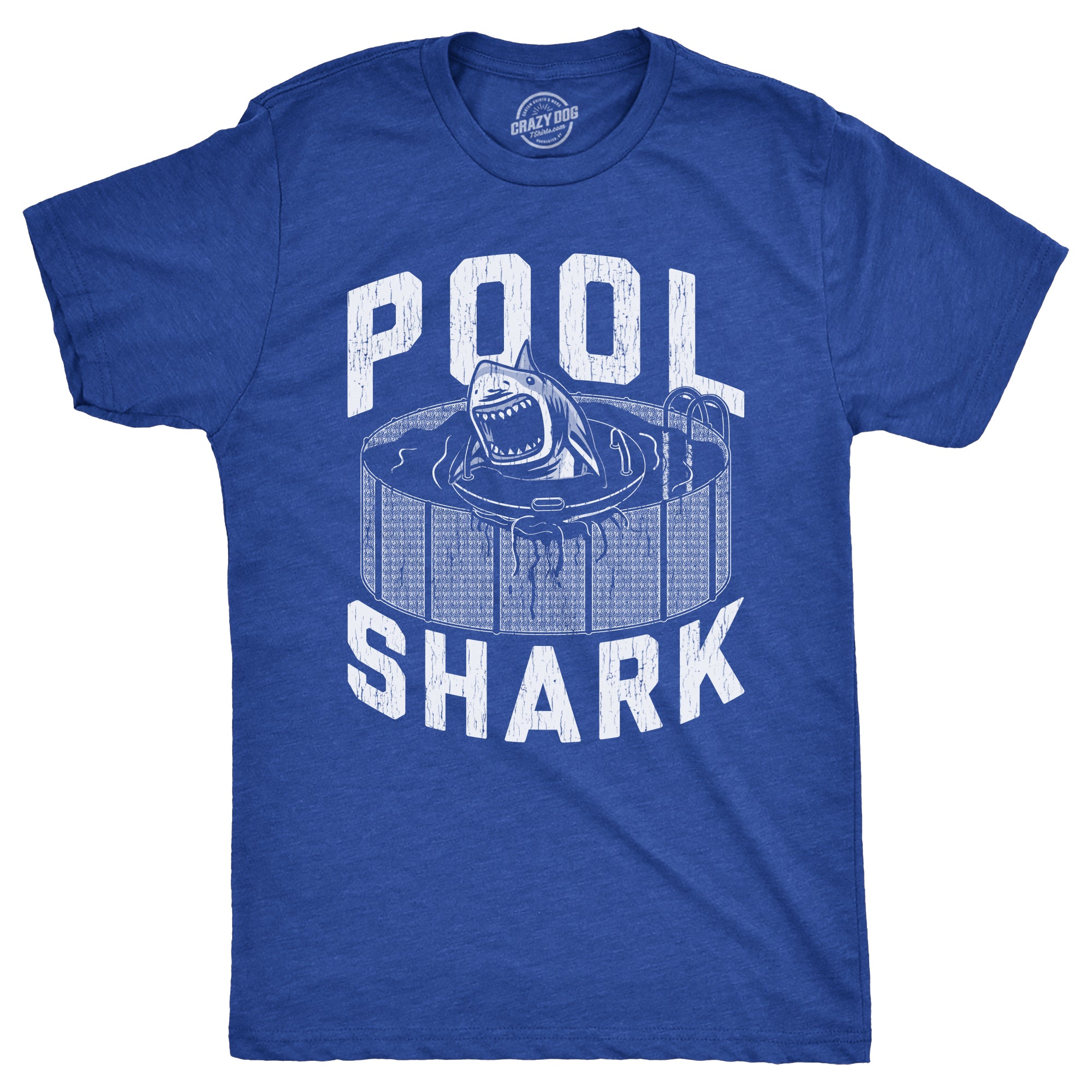 Funny Heather Royal - SHARK Pool Shark Mens T Shirt Nerdy animal sarcastic Tee