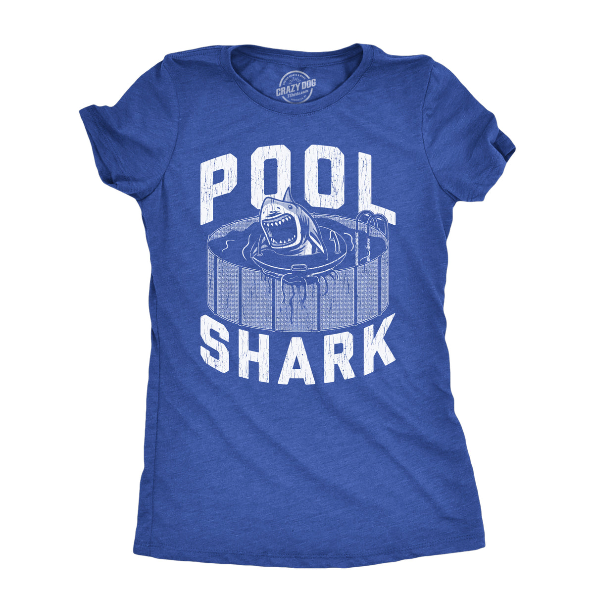 Funny Heather Royal - SHARK Pool Shark Womens T Shirt Nerdy animal sarcastic Tee