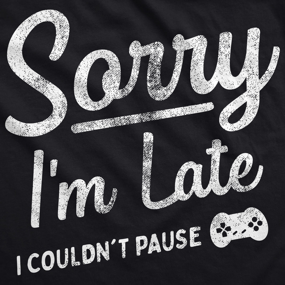 Sorry Im Late I Couldnt Pause Hoodie