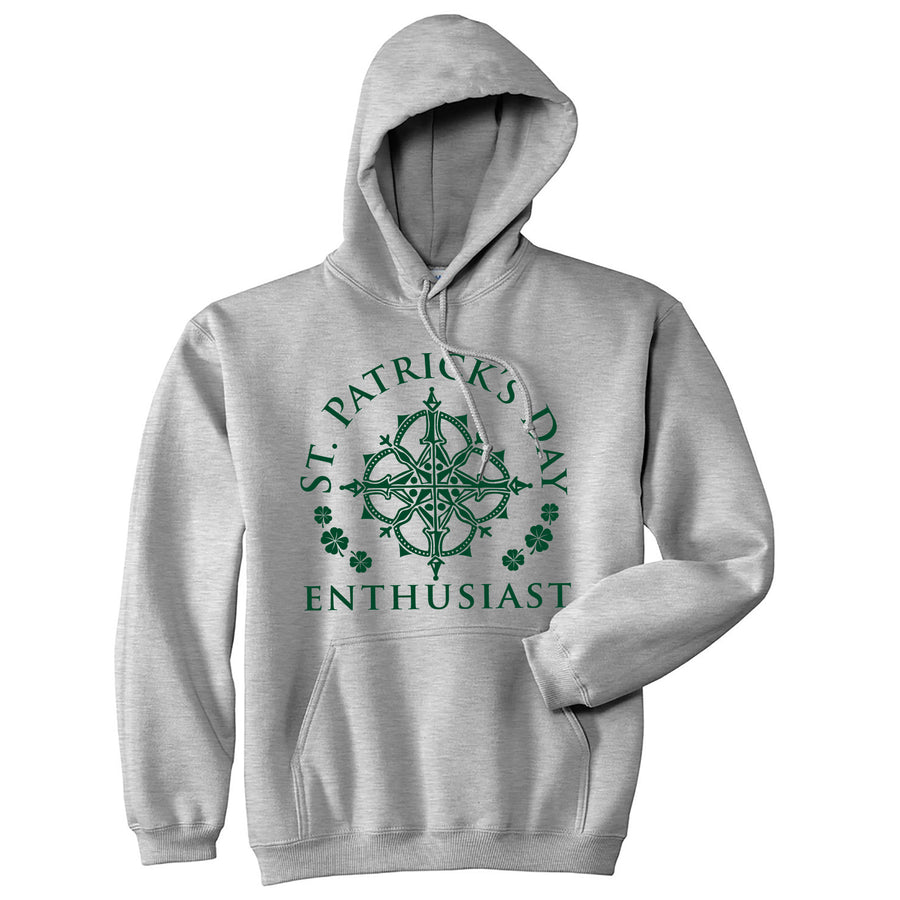 Funny Light Heather Grey - STPAT St Patricks Day Enthusiast Hoodie Nerdy Saint Patrick's Day Nerdy Tee