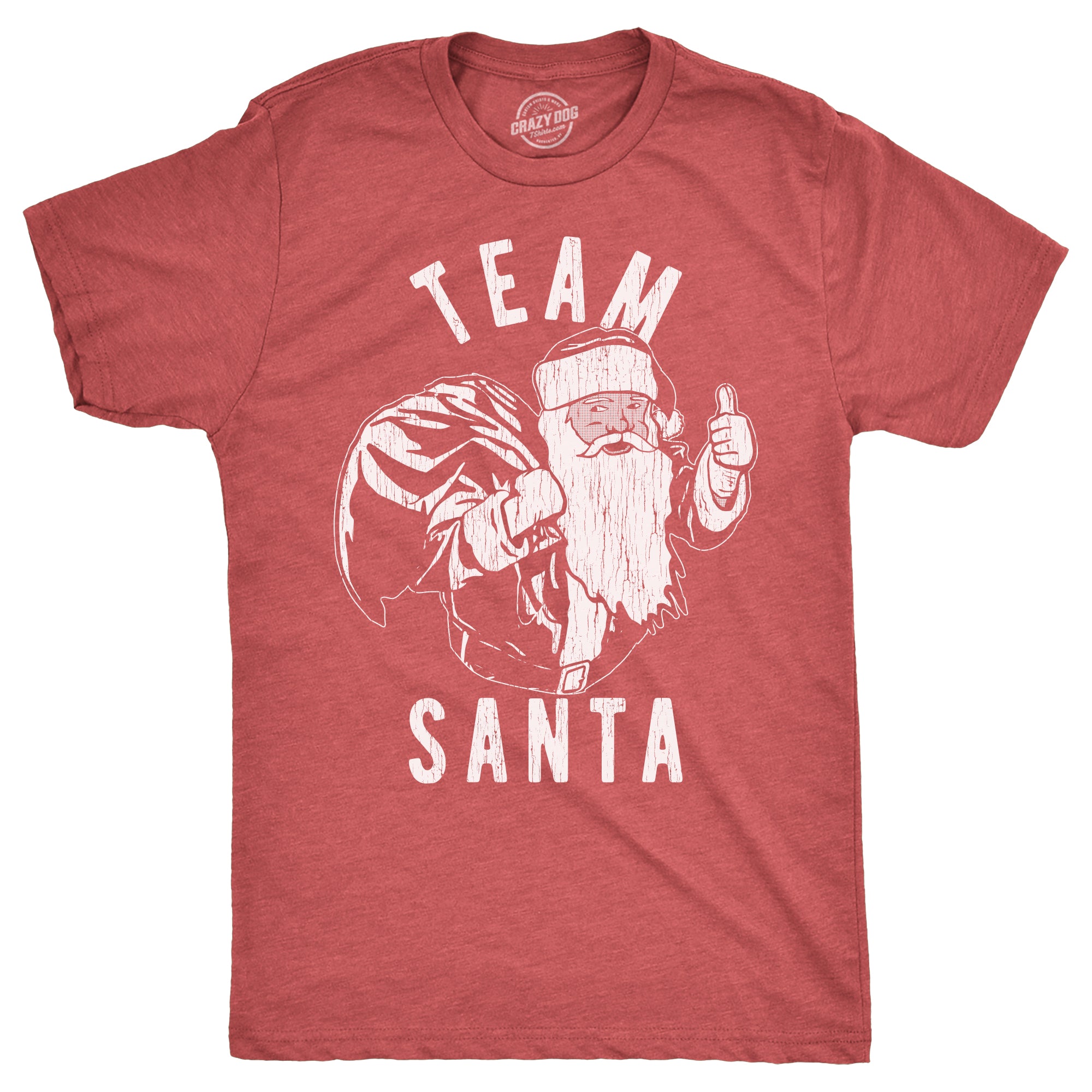 Funny Heather Red - Team Santa Team Santa Mens T Shirt Nerdy Christmas Tee