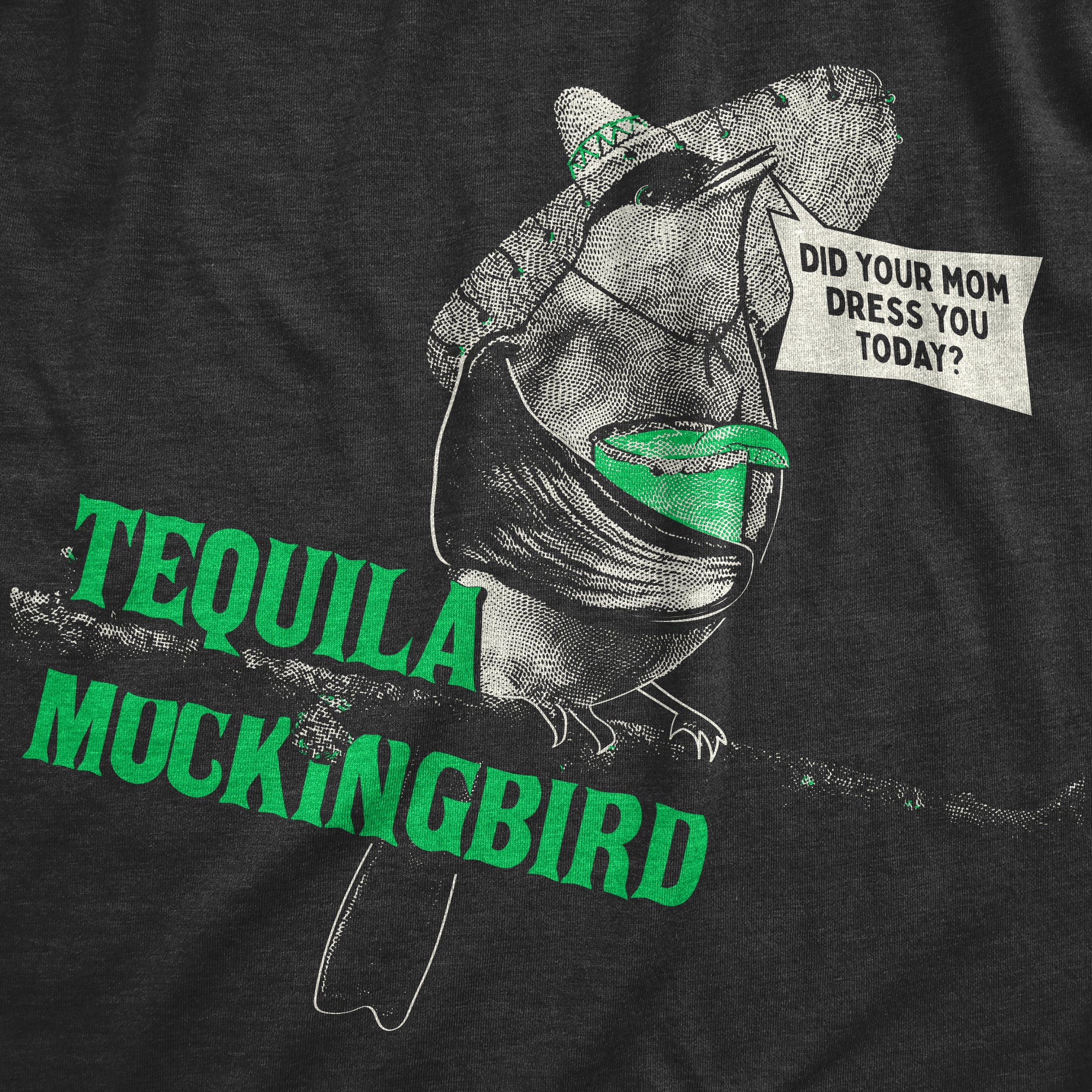 Funny Heather Black - MOCKINGBIRD Tequila Mockingbird Mens T Shirt Nerdy Drinking sarcastic Tee