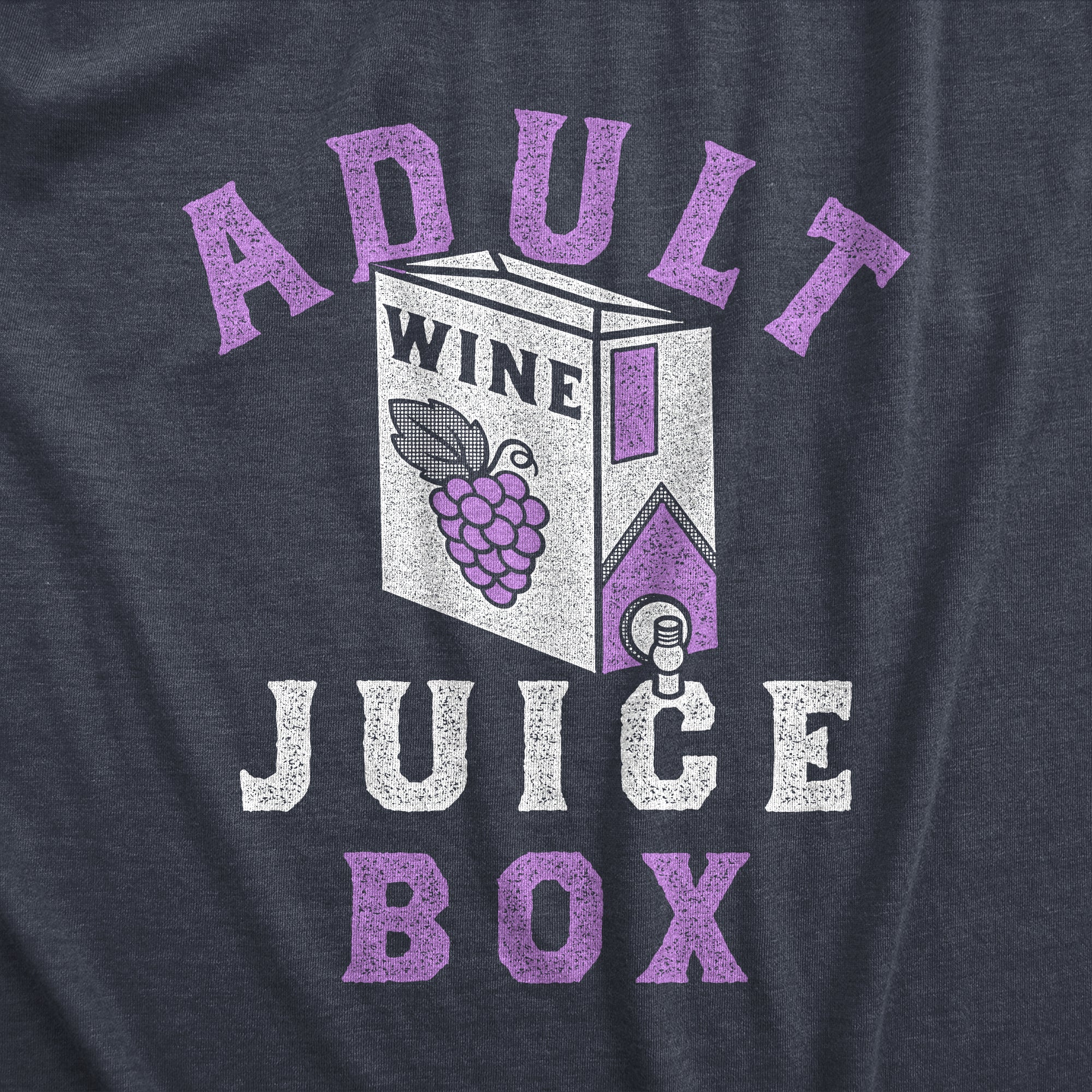 Funny Heather Black - Juice Box Adult Juice Box Womens T Shirt Nerdy Wine sarcastic Tee