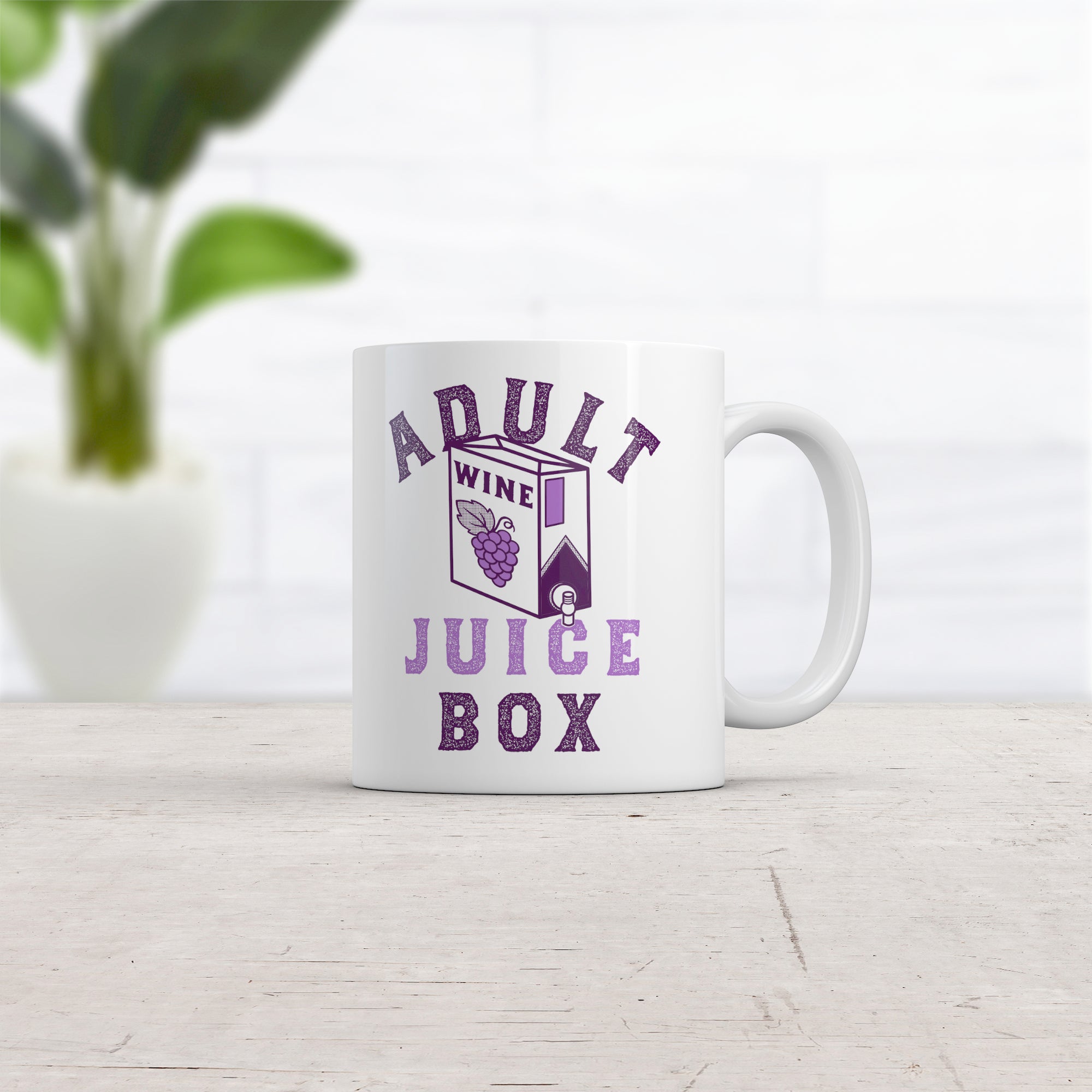 Funny White Adult Juice Box Coffee Mug Nerdy Wine Drinking Tee