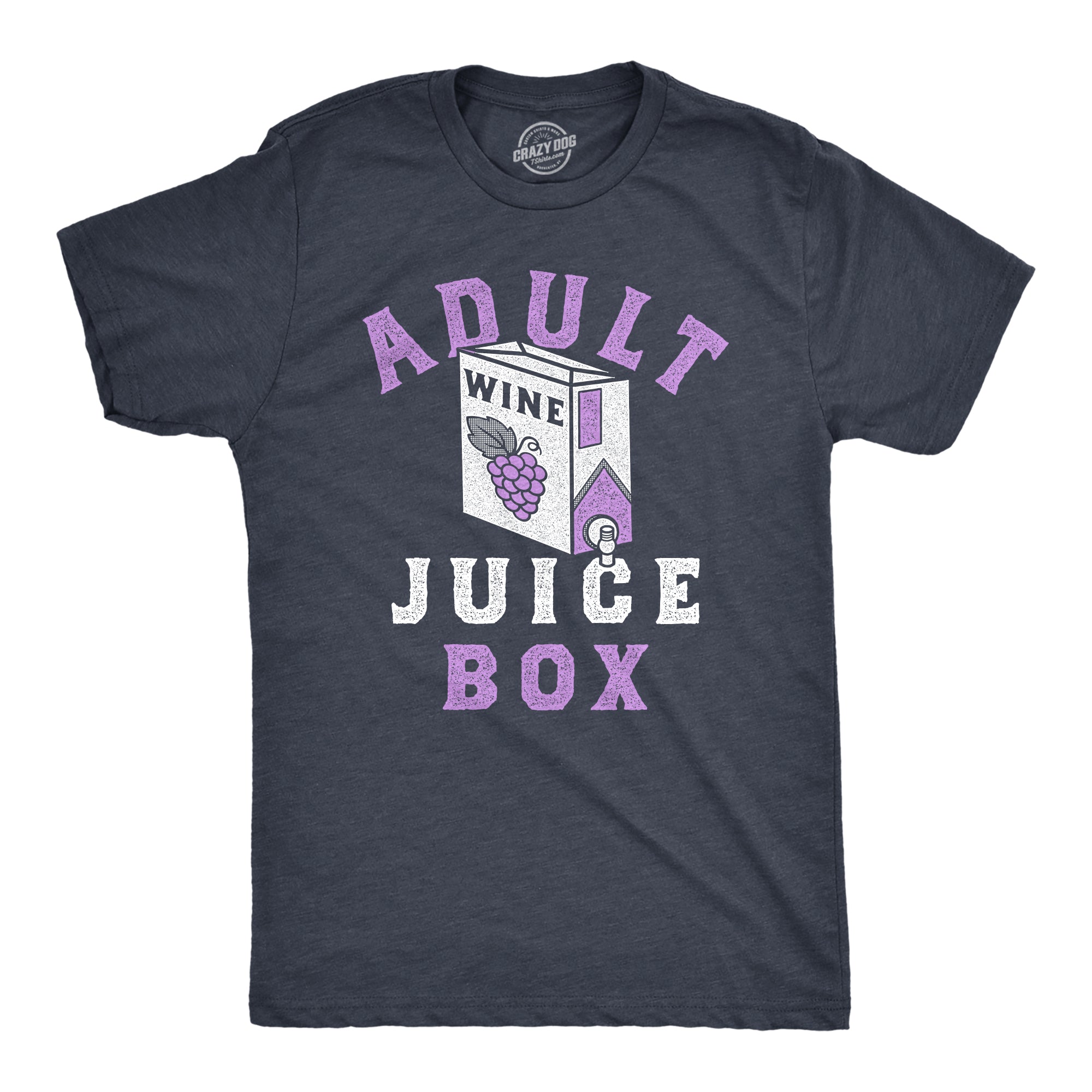 Funny Heather Black - Juice Box Adult Juice Box Mens T Shirt Nerdy Wine sarcastic Tee