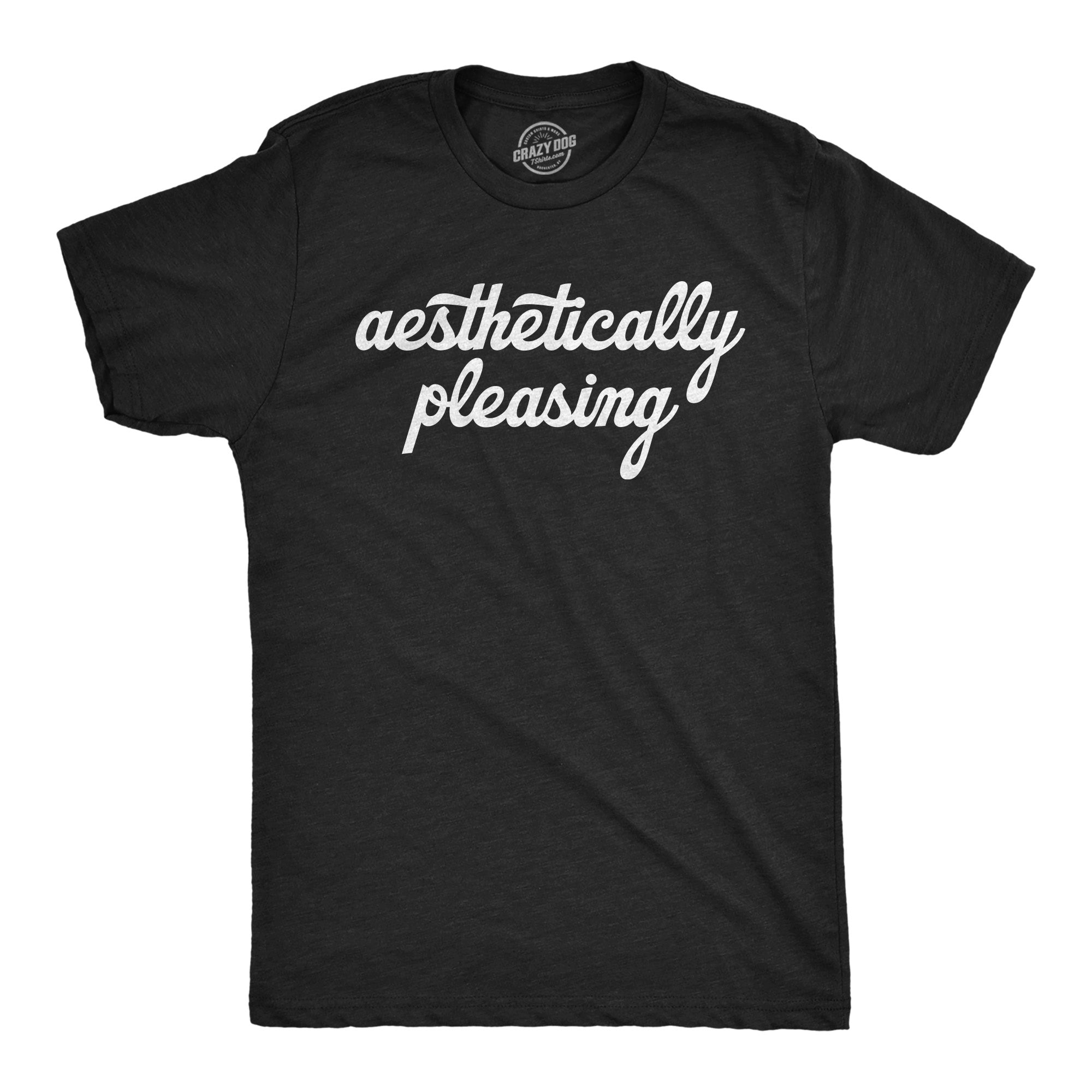 Funny Heather Black - Aesthetically Aesthetically Pleasing Mens T Shirt Nerdy sarcastic Tee