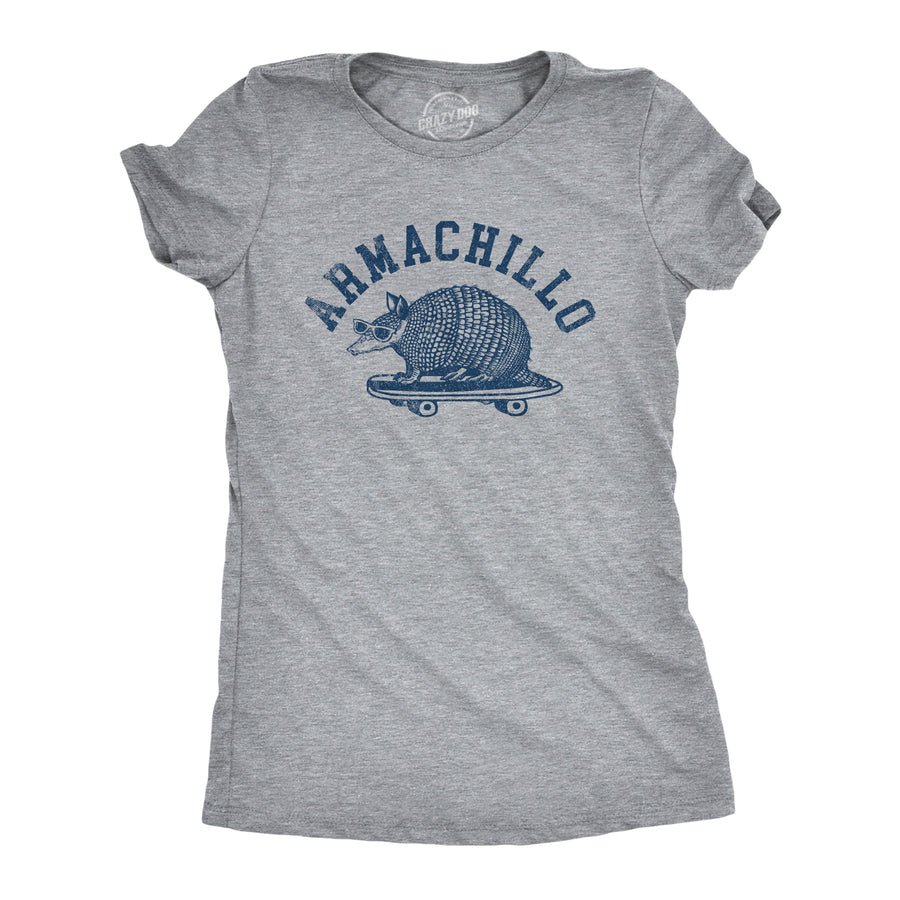 Funny Light Heather Grey - ARMACHILLO Armachillo Womens T Shirt Nerdy Animal sarcastic Tee