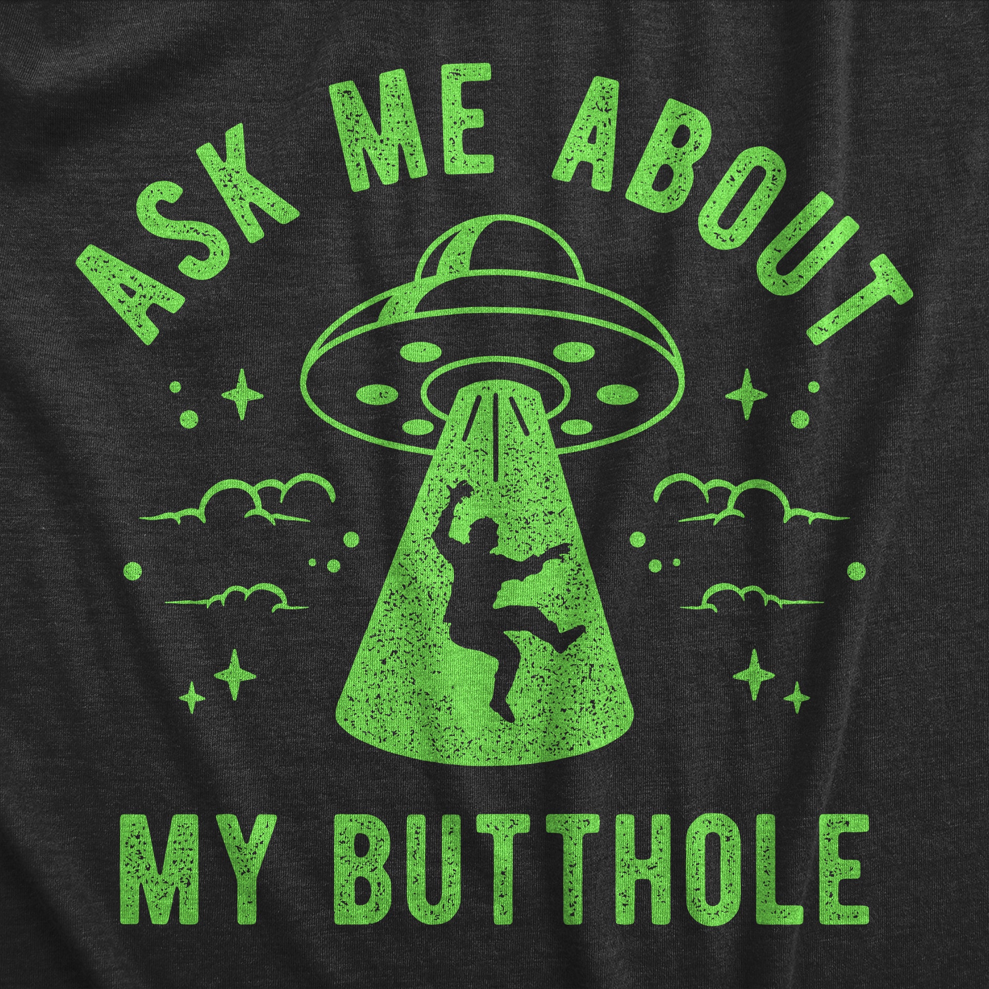 Funny Heather Black - ASKME Ask Me About My Butthole Mens T Shirt Nerdy Sarcastic Tee