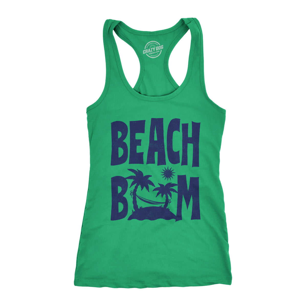 Funny Green - BEACHBUM Beach Bum Womens Tank Top Nerdy Vacation sarcastic Tee