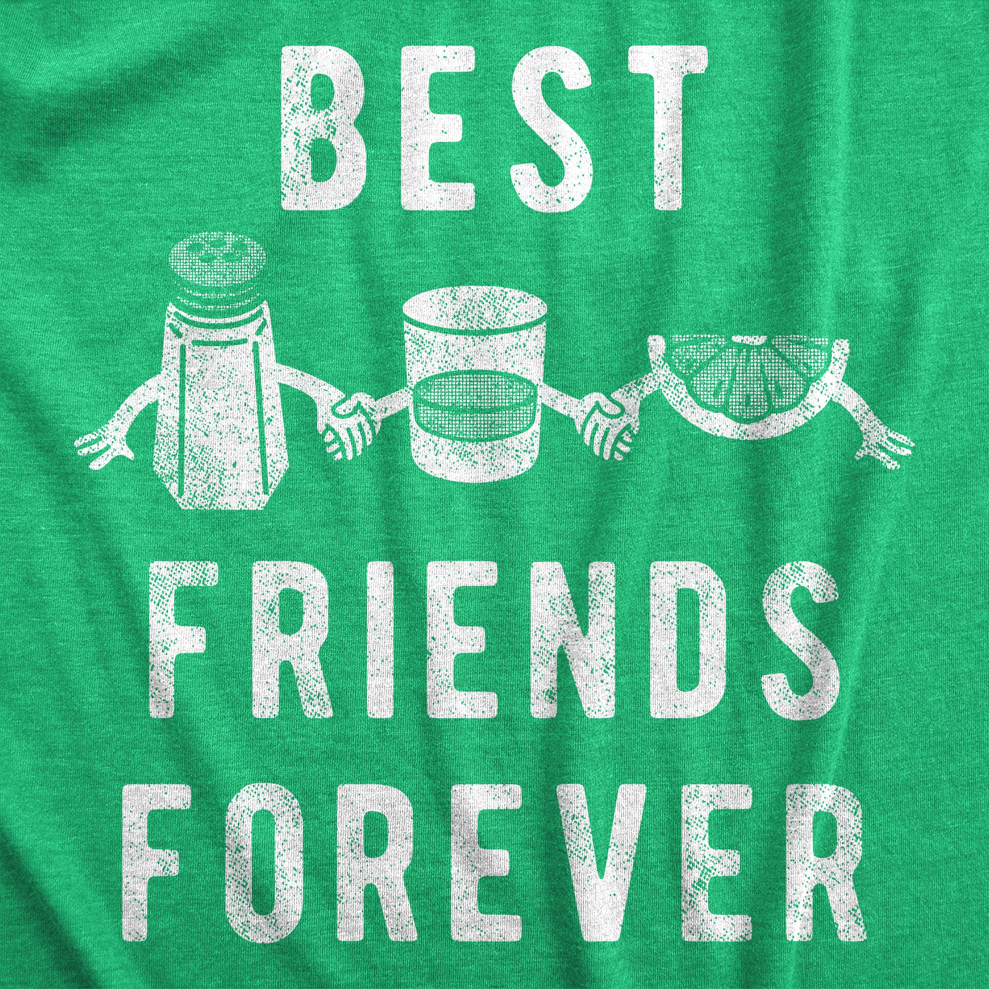 Funny Heather Green - FRIENDS Best Friends Forever Tequila Lime Salt Mens T Shirt Nerdy Drinking Liquor Tee