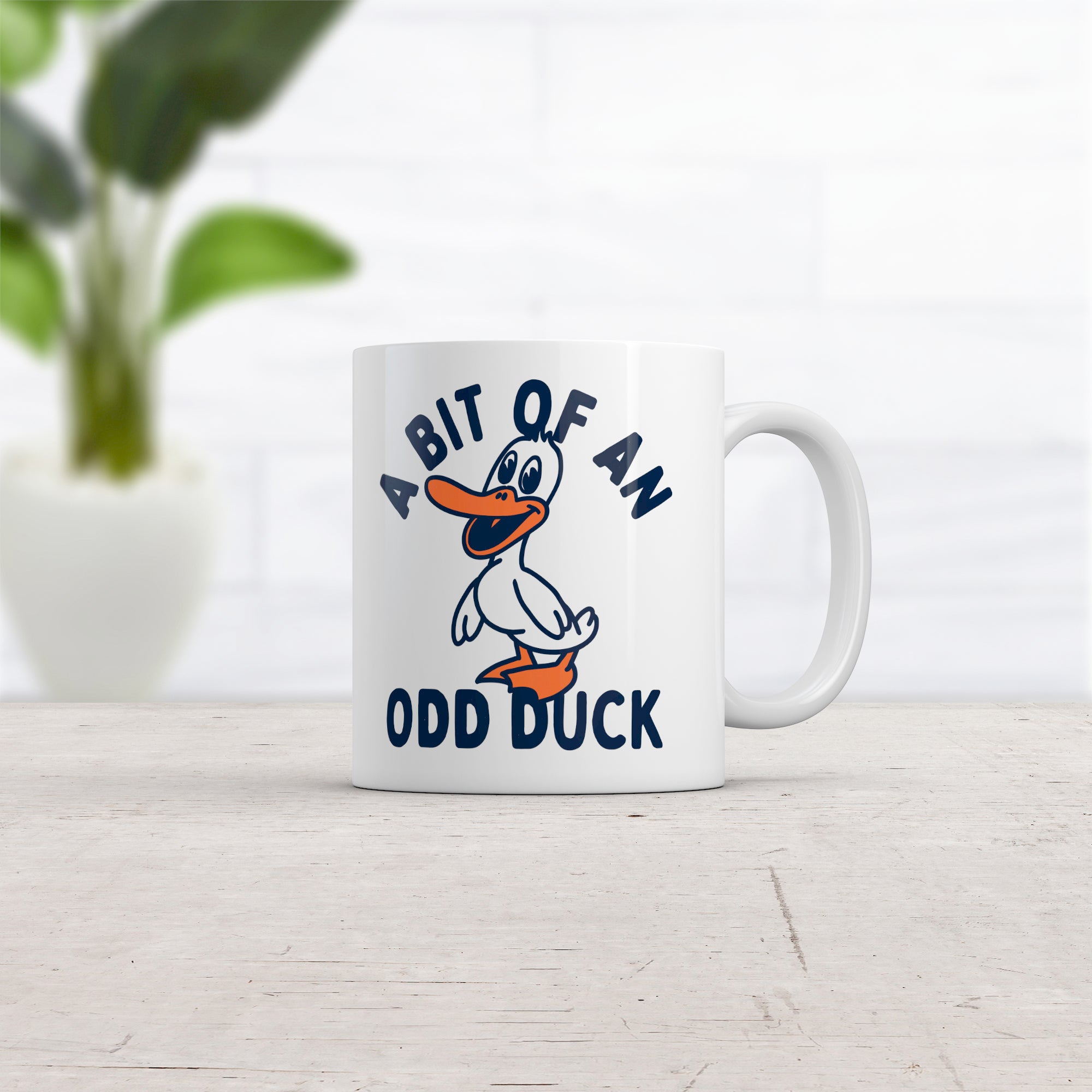 Funny White A Bit Of An Odd Duck Coffee Mug Nerdy Sarcastic animal Tee