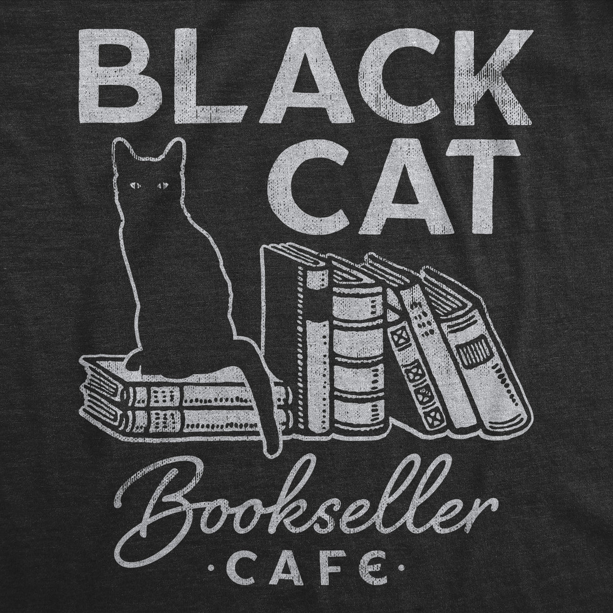 Black Cat Bookseller Cafe Men&#39;s T Shirt
