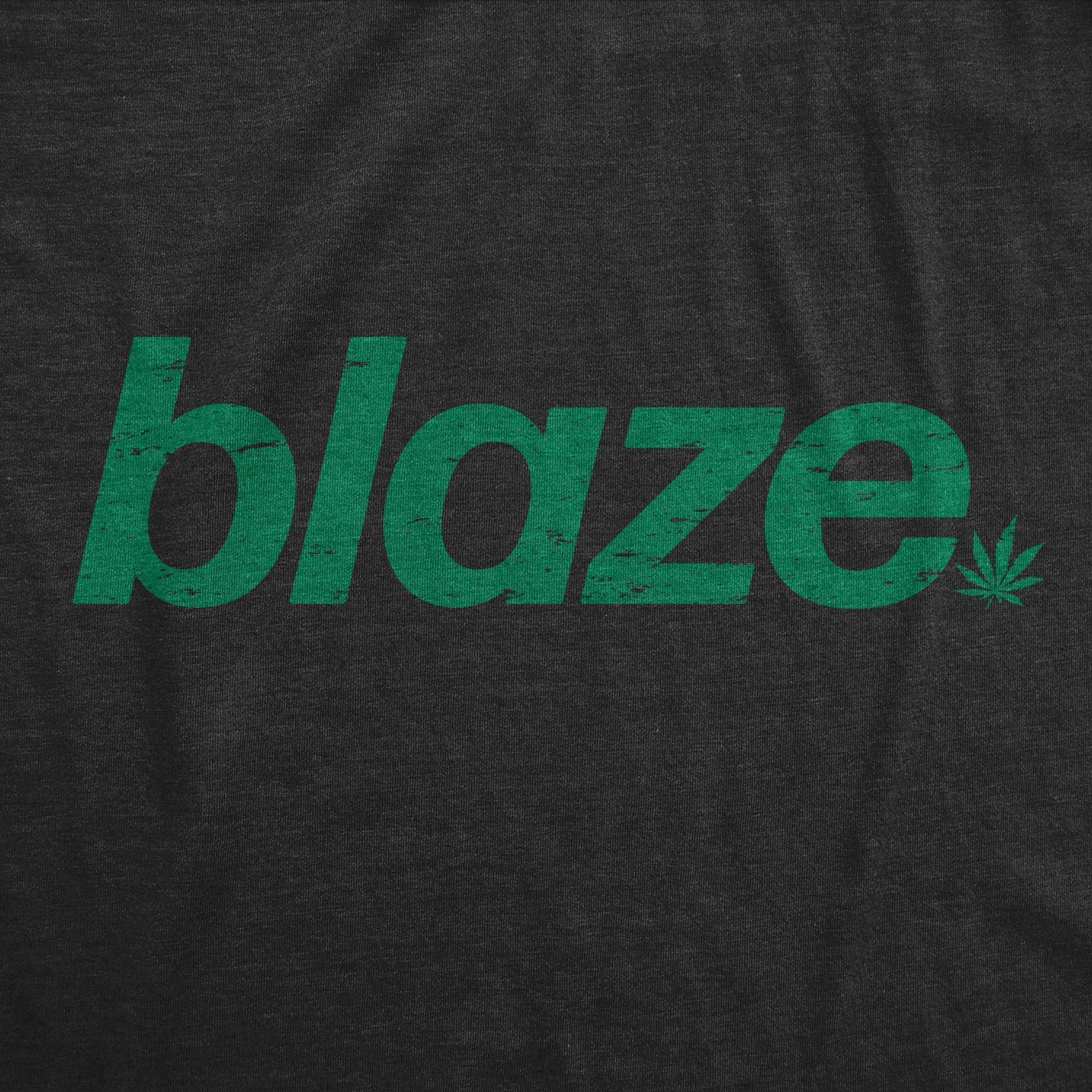 Funny Heather Black - BLAZE Blaze Womens T Shirt Nerdy 420 Tee