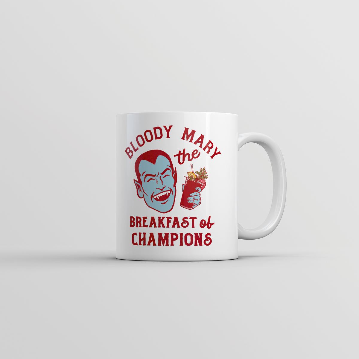 Funny White Bloody Mary The Breakfast Of Champions Coffee Mug Nerdy Halloween Sarcastic Tee