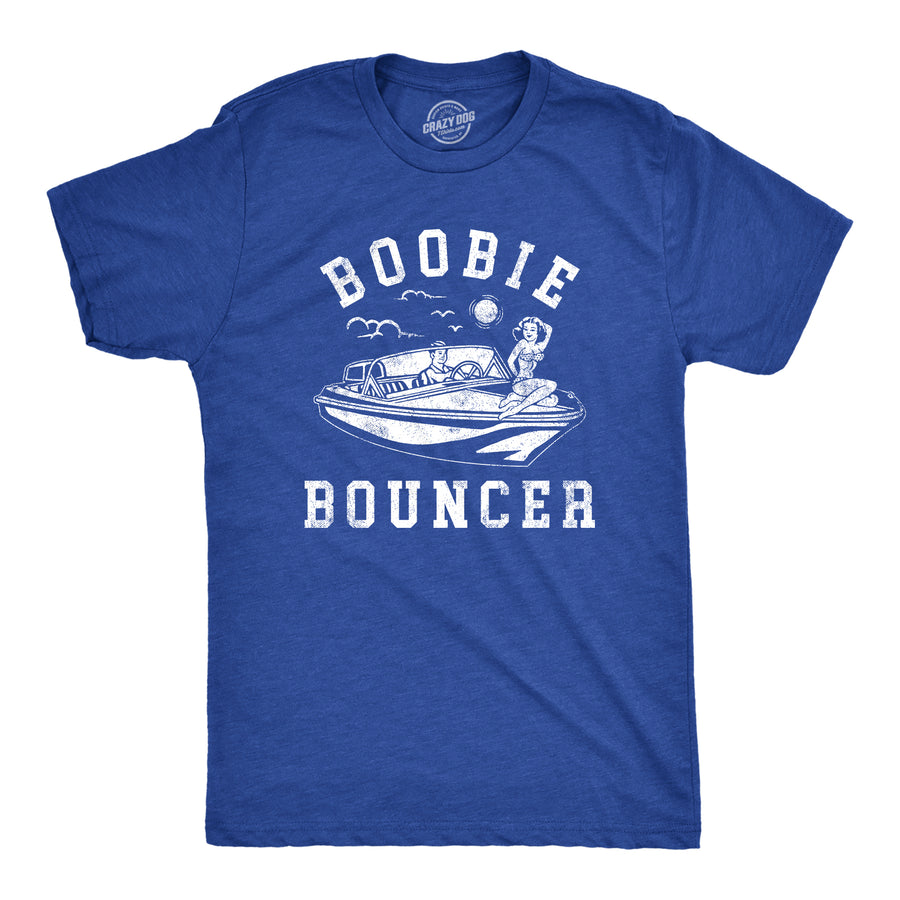 Funny Heather Royal - BOOBIE Boobie Bouncer Mens T Shirt Nerdy Sarcastic Tee