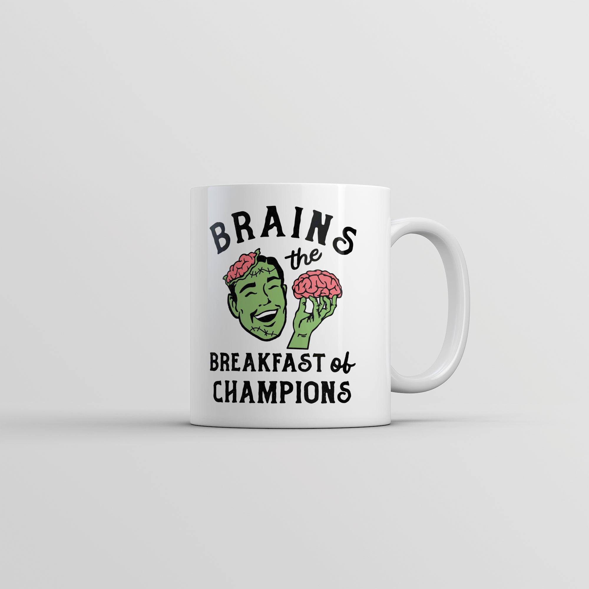 Funny White Brains The Breakfast Of Champions Coffee Mug Nerdy Halloween sarcastic Tee