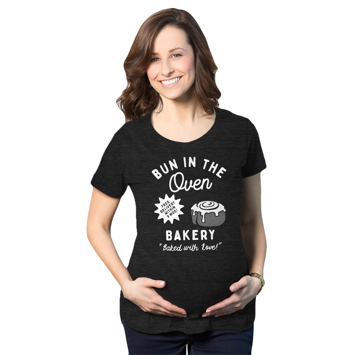 Bun In The Oven Bakery Maternity T Shirt