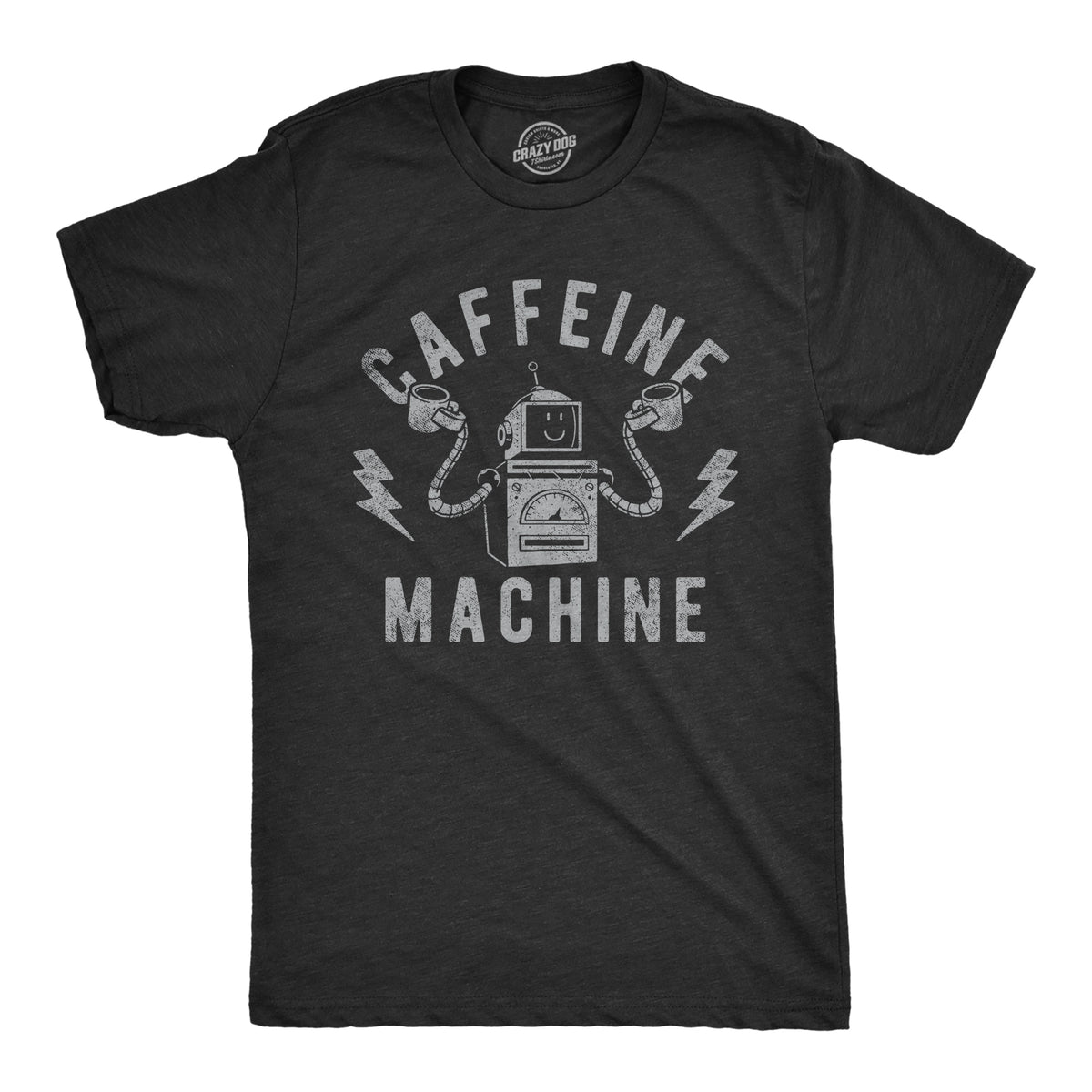 Funny Heather Black - Caffeine Machine Caffeine Machine Mens T Shirt Nerdy Coffee sarcastic Tee
