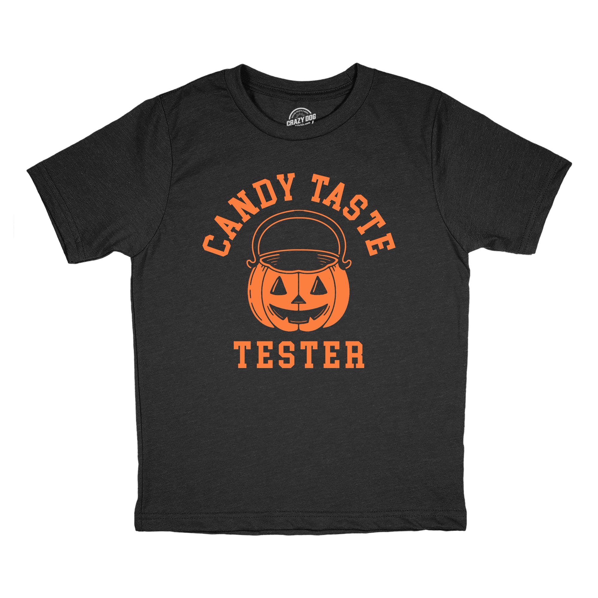 Funny Heather Black - TASTE Candy Taste Tester Youth T Shirt Nerdy Halloween Food Tee