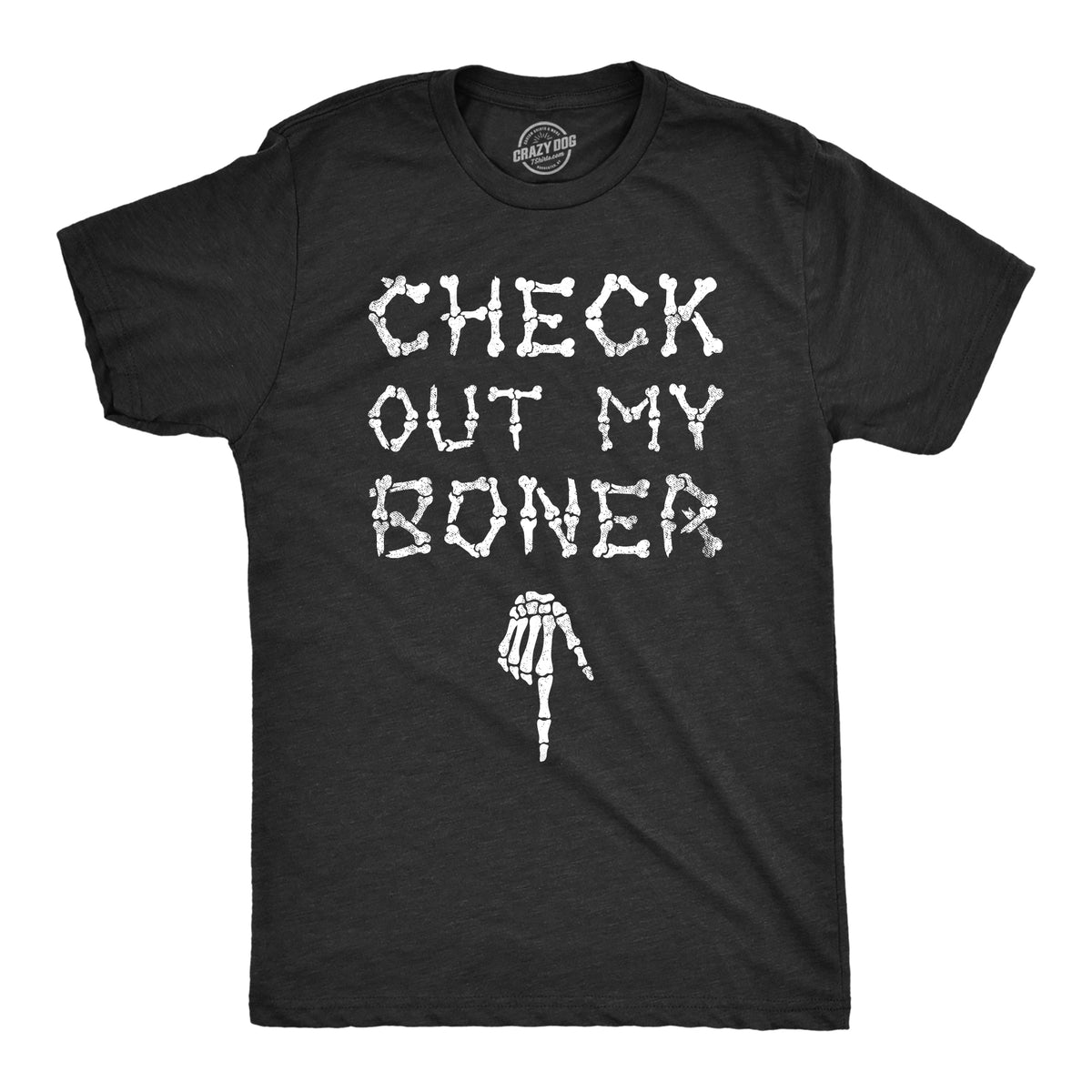 Funny Heather Black - BONER Check Out My Boner Mens T Shirt Nerdy Halloween sex sarcastic Tee