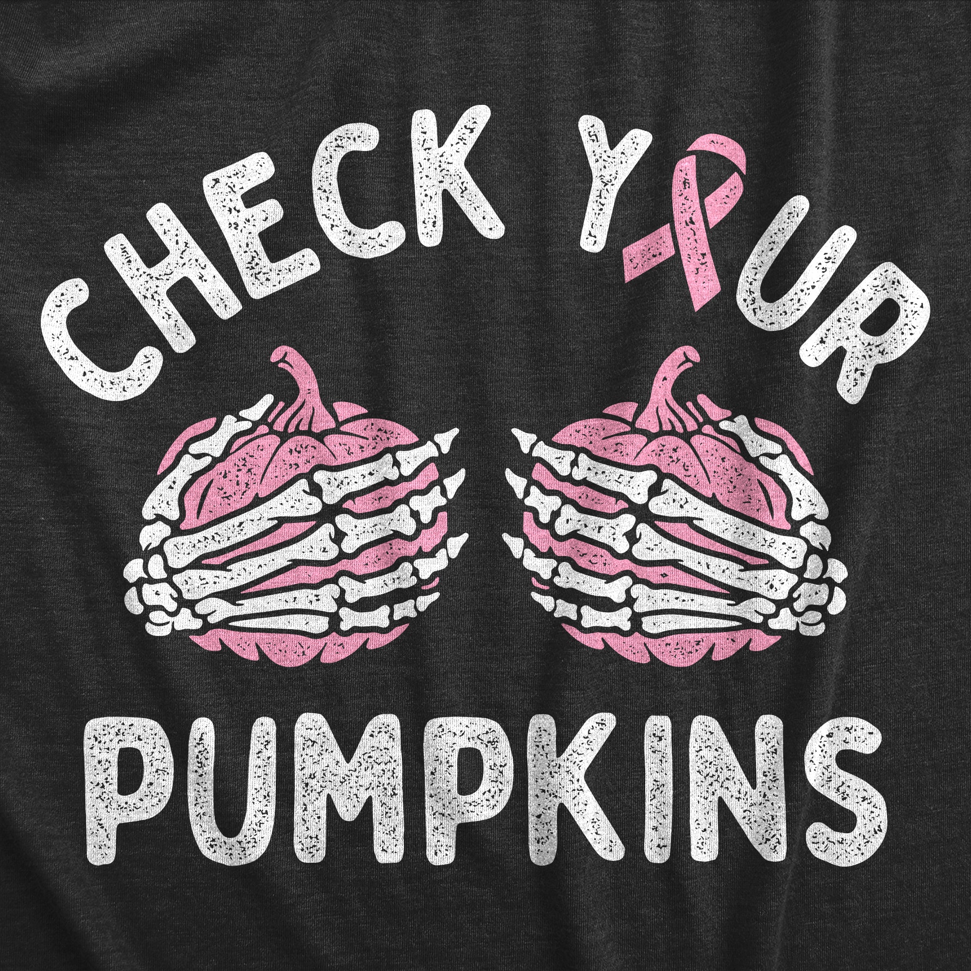 Funny Heather Black - PUMPKINS Check Your Pumpkins Womens T Shirt Nerdy Halloween Tee