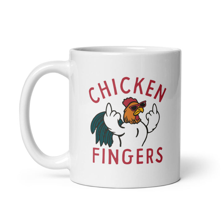 Funny White Chicken Fingers Coffee Mug Nerdy Animal Sarcastic Tee