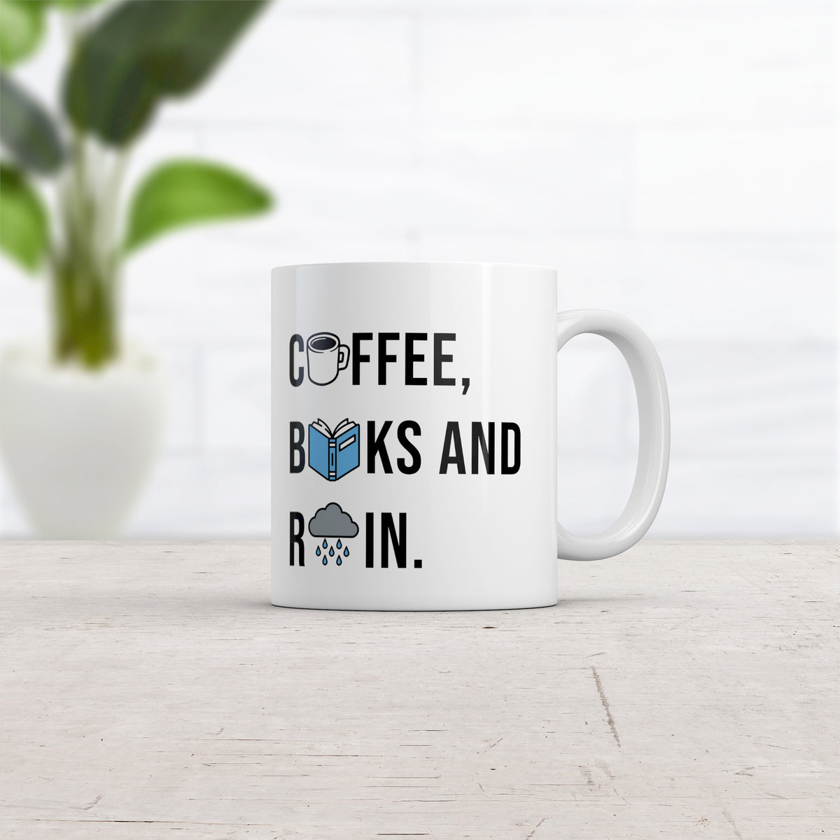 Coffee Books And Rain Mug