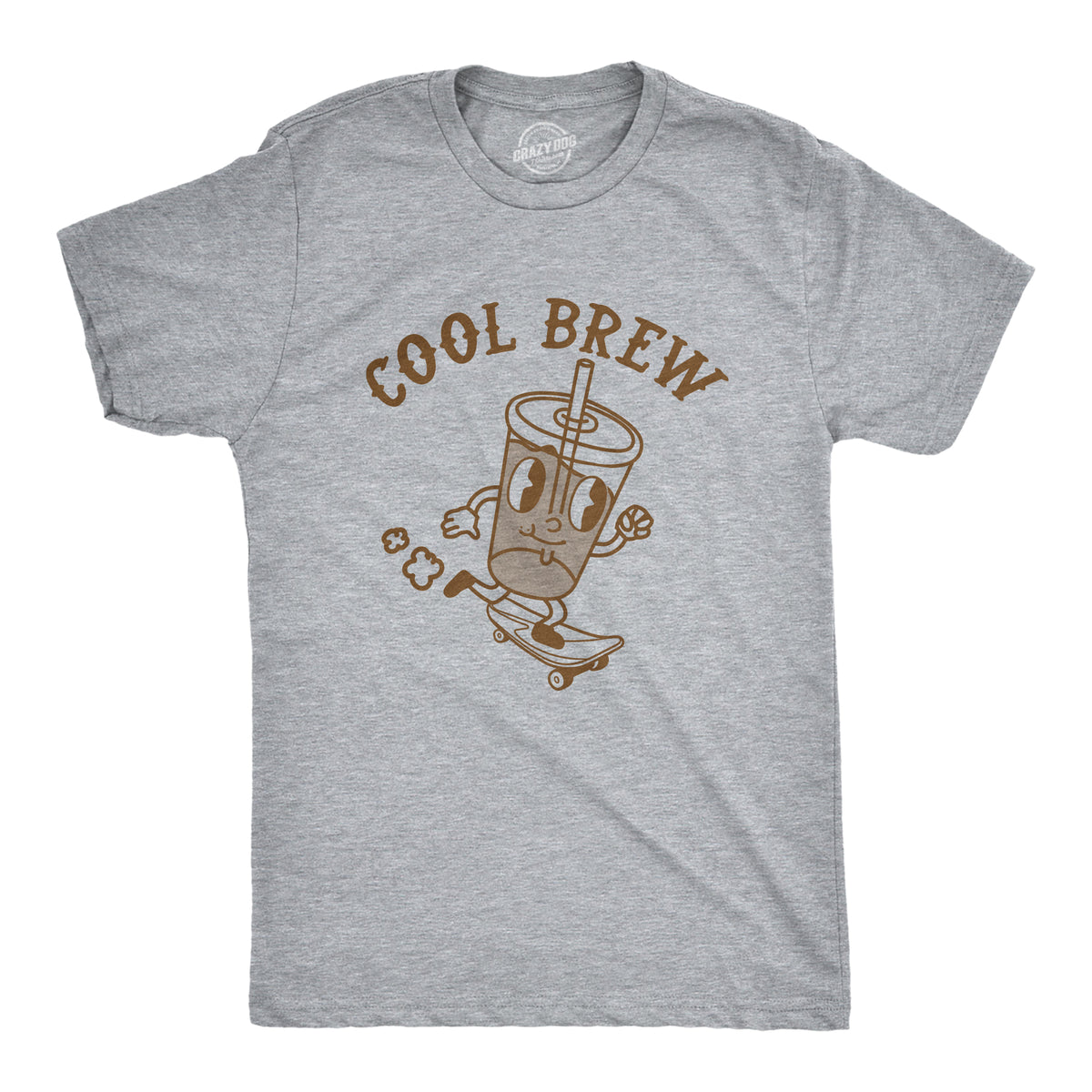 Funny Light Heather Grey - COOL Cool Brew Mens T Shirt Nerdy sarcastic Coffee Tee