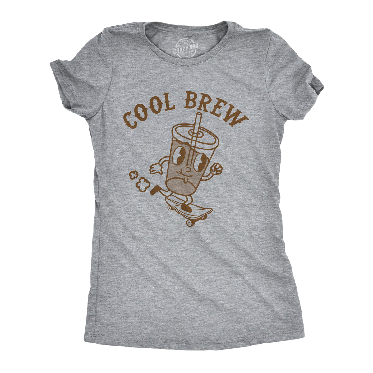 Funny Light Heather Grey - COOL Cool Brew Womens T Shirt Nerdy sarcastic Coffee Tee