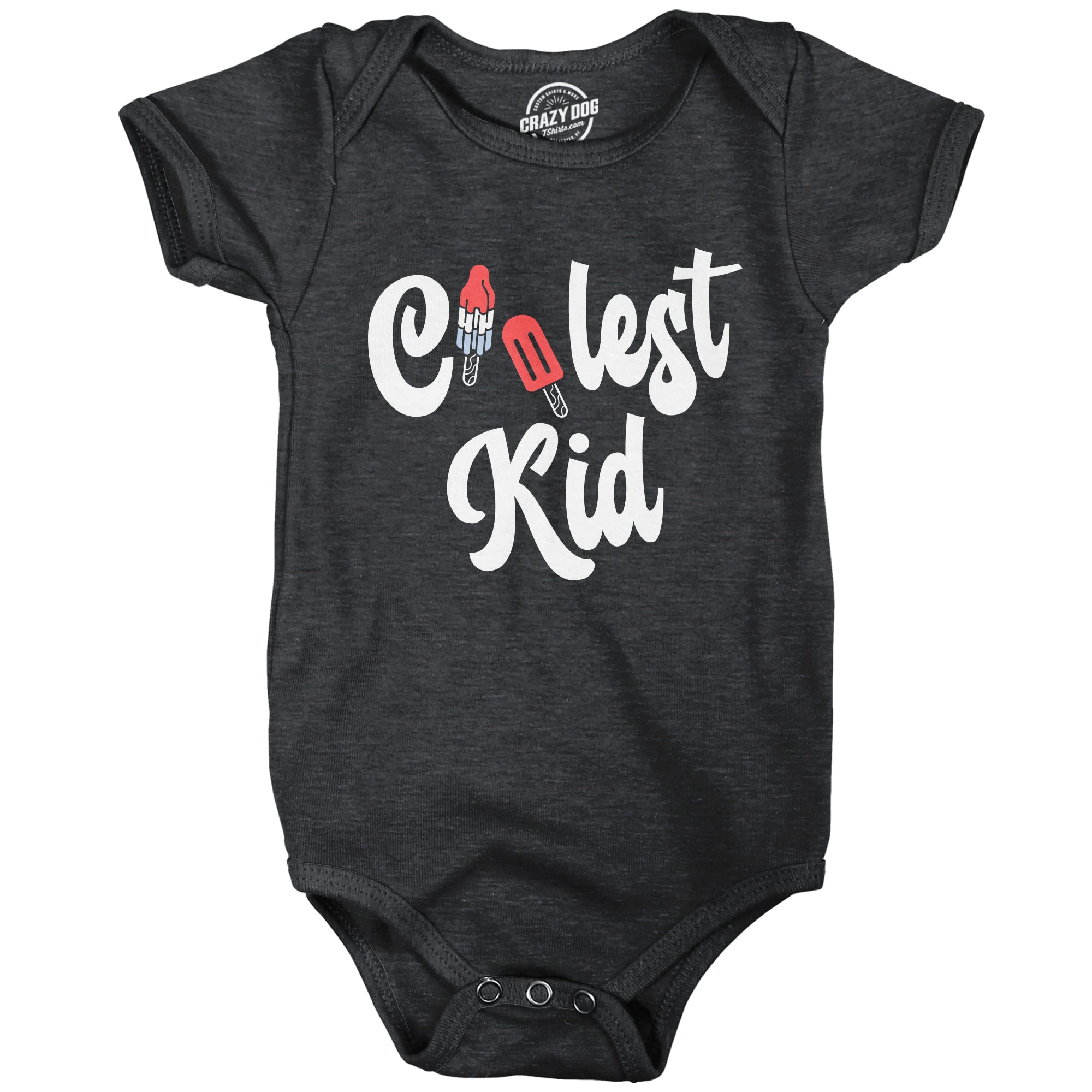 Funny Heather Black - COOLEST Coolest Kid Onesie Nerdy sarcastic Tee