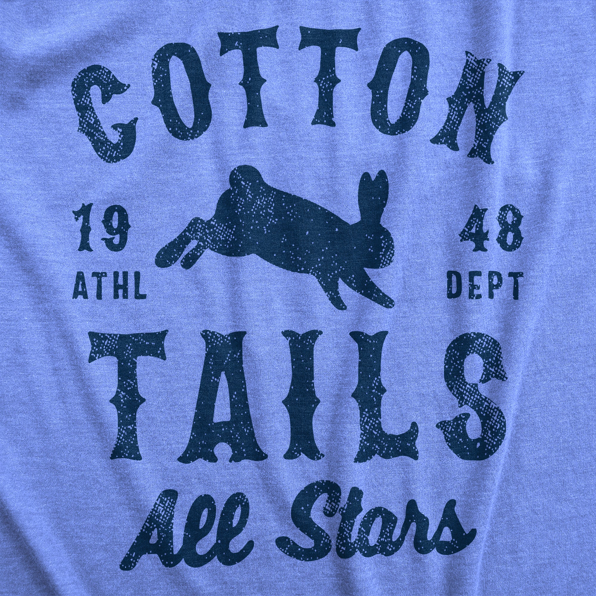 Funny Light Heather Blue - Cotton Tails Cotton Tails All Stars Womens T Shirt Nerdy Easter Tee