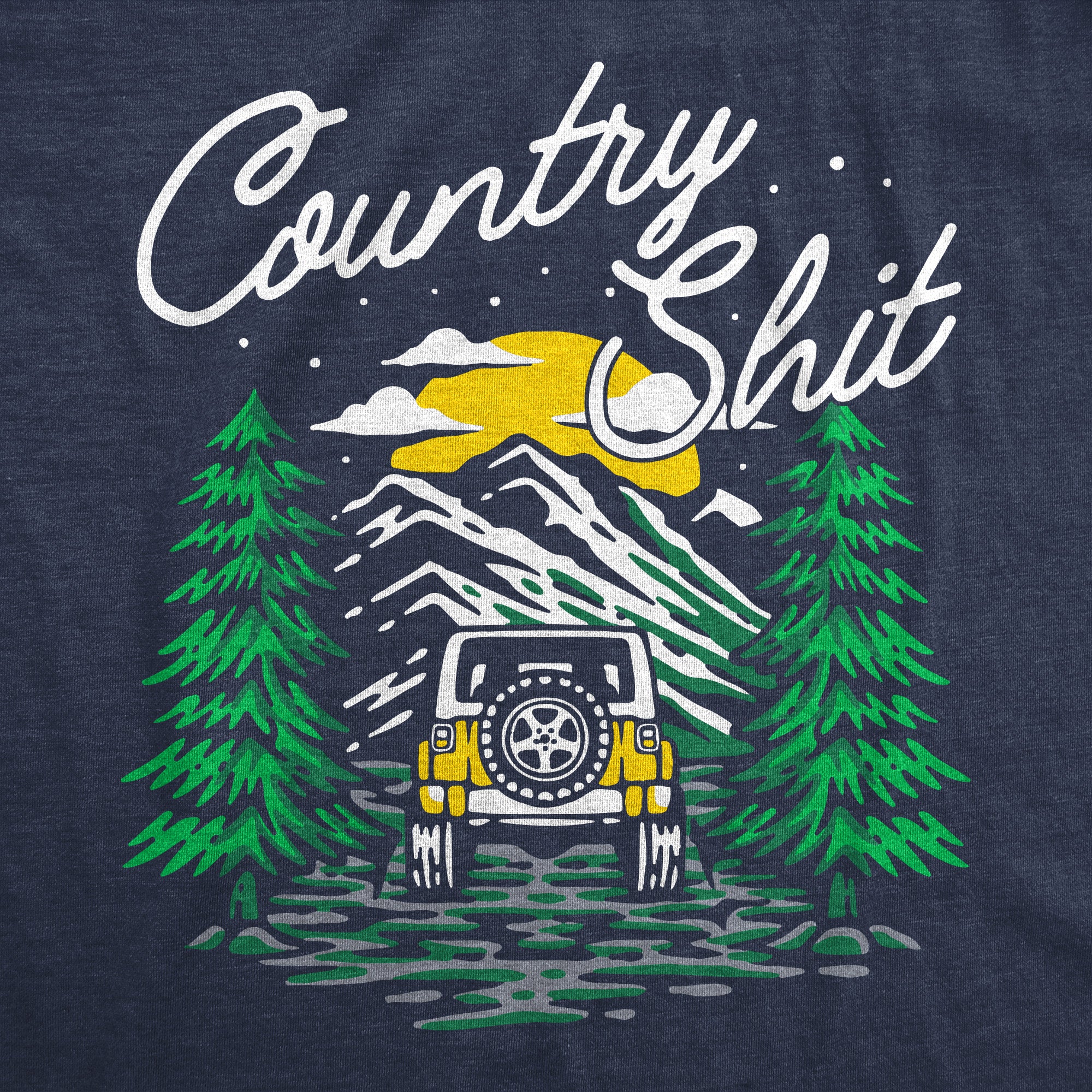 Funny Heather Navy - COUNTRY Country Shit Womens T Shirt Nerdy camping Tee