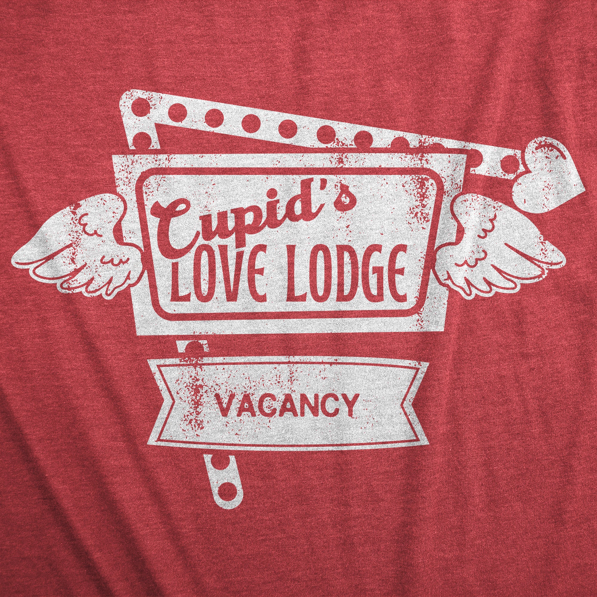 Funny Heather Red - LODGE Cupids Love Lodge Womens T Shirt Nerdy Valentine's Day Tee