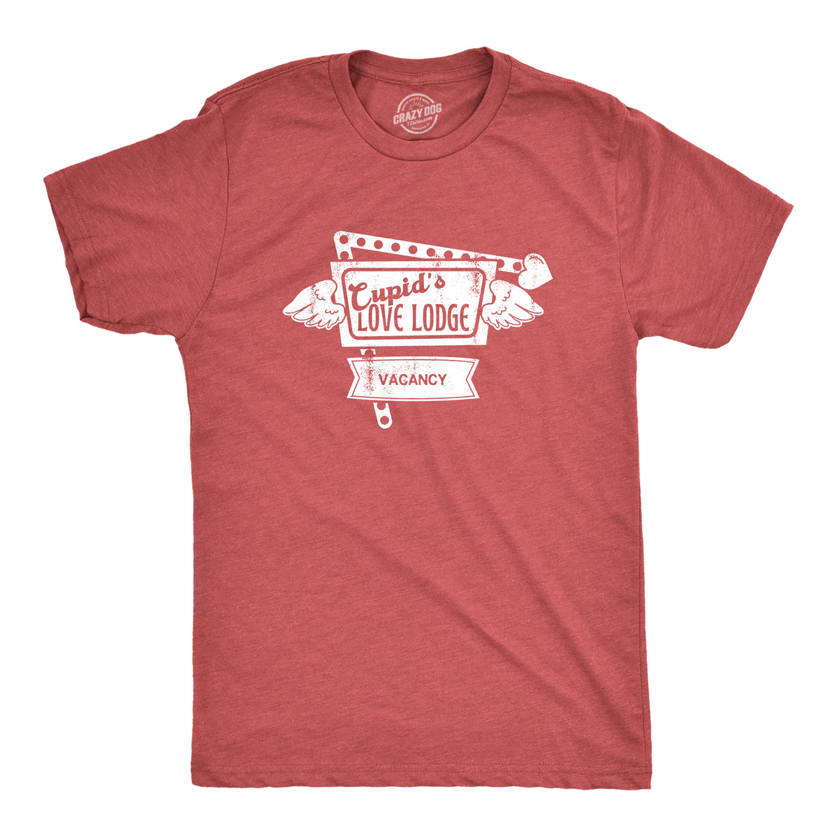 Funny Heather Red - LODGE Cupids Love Lodge Mens T Shirt Nerdy Valentine&#39;s Day Tee