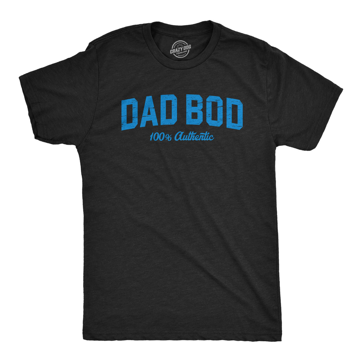 Funny Heather Black - DADBOD Dad Bod 100 Percent Authentic Mens T Shirt Nerdy Father&#39;s Day Fitness sarcastic Tee
