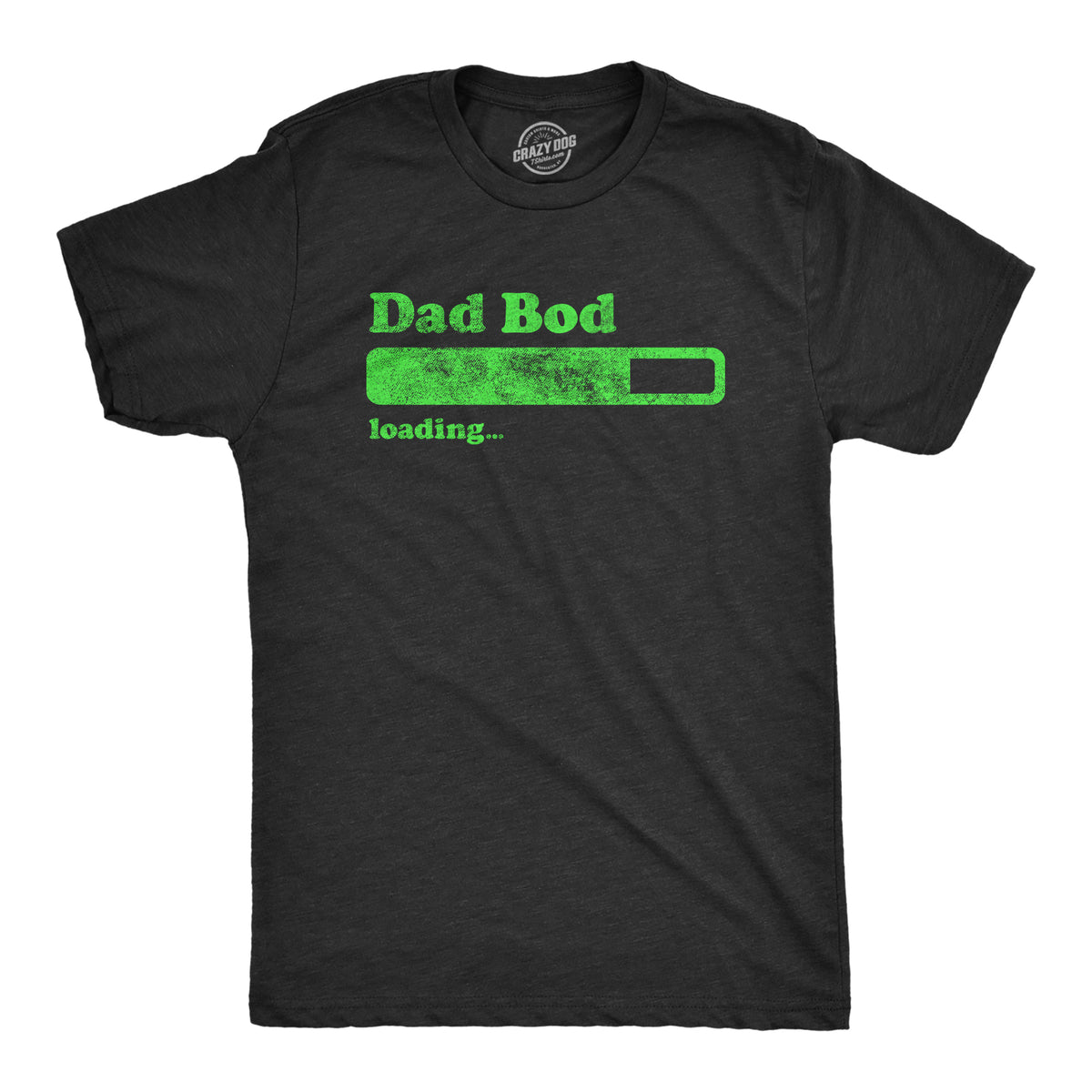 Funny Heather Black - DADBOD Dad Bod Loading Mens T Shirt Nerdy Sarcastic Tee