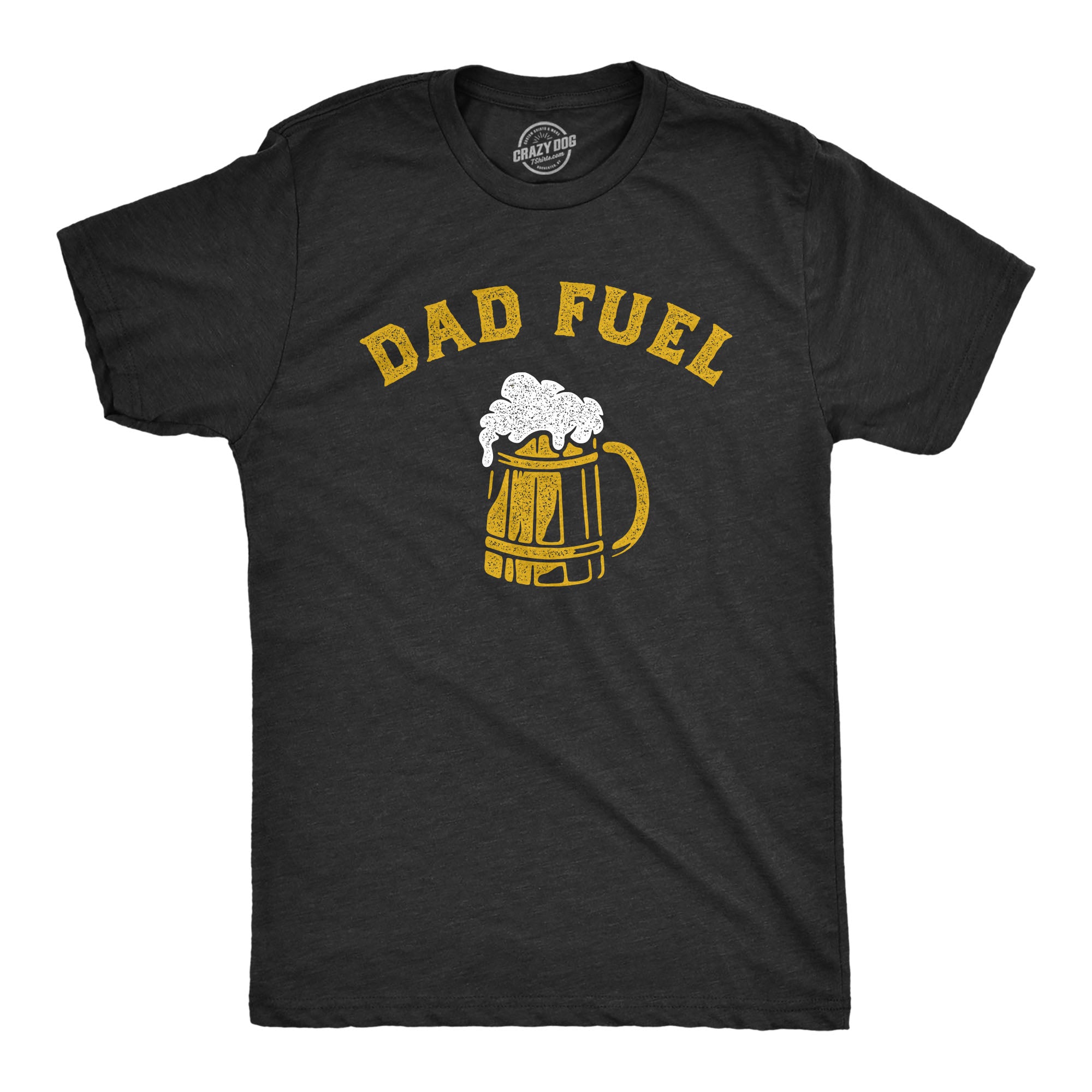 Funny Heather Black - DADFUEL Dad Fuel Mens T Shirt Nerdy Father's Day Beer Tee