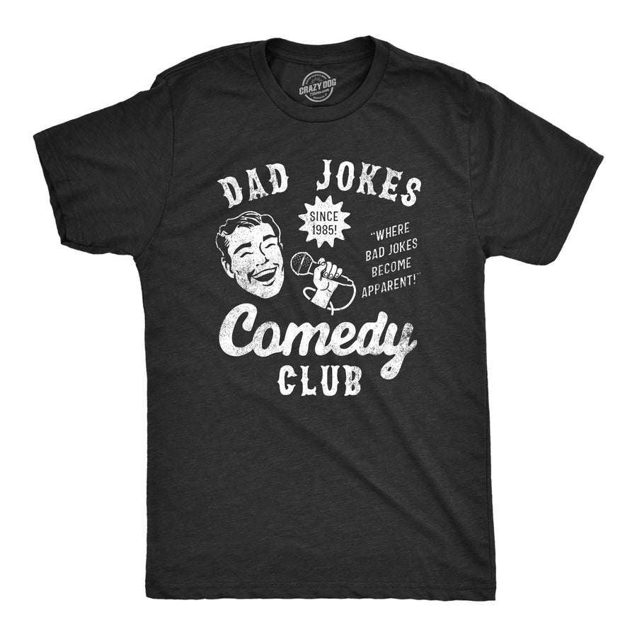 Funny Heather Black - DADJOKES Dad Jokes Comedy Club Mens T Shirt Nerdy Sarcastic Tee
