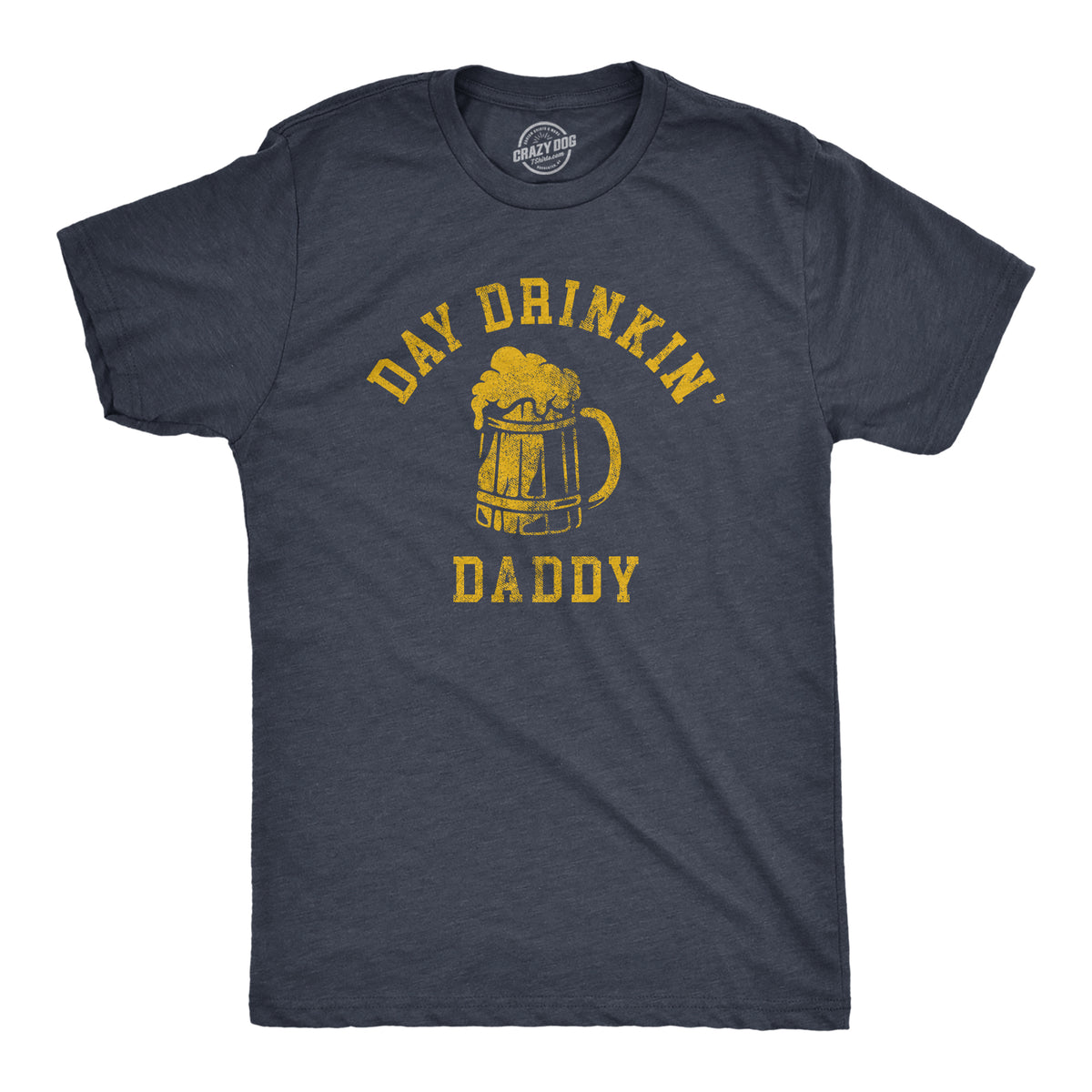 Funny Heather Navy - DADDY Day Drinkin Daddy Mens T Shirt Nerdy Father&#39;s Day Drinking Beer Tee