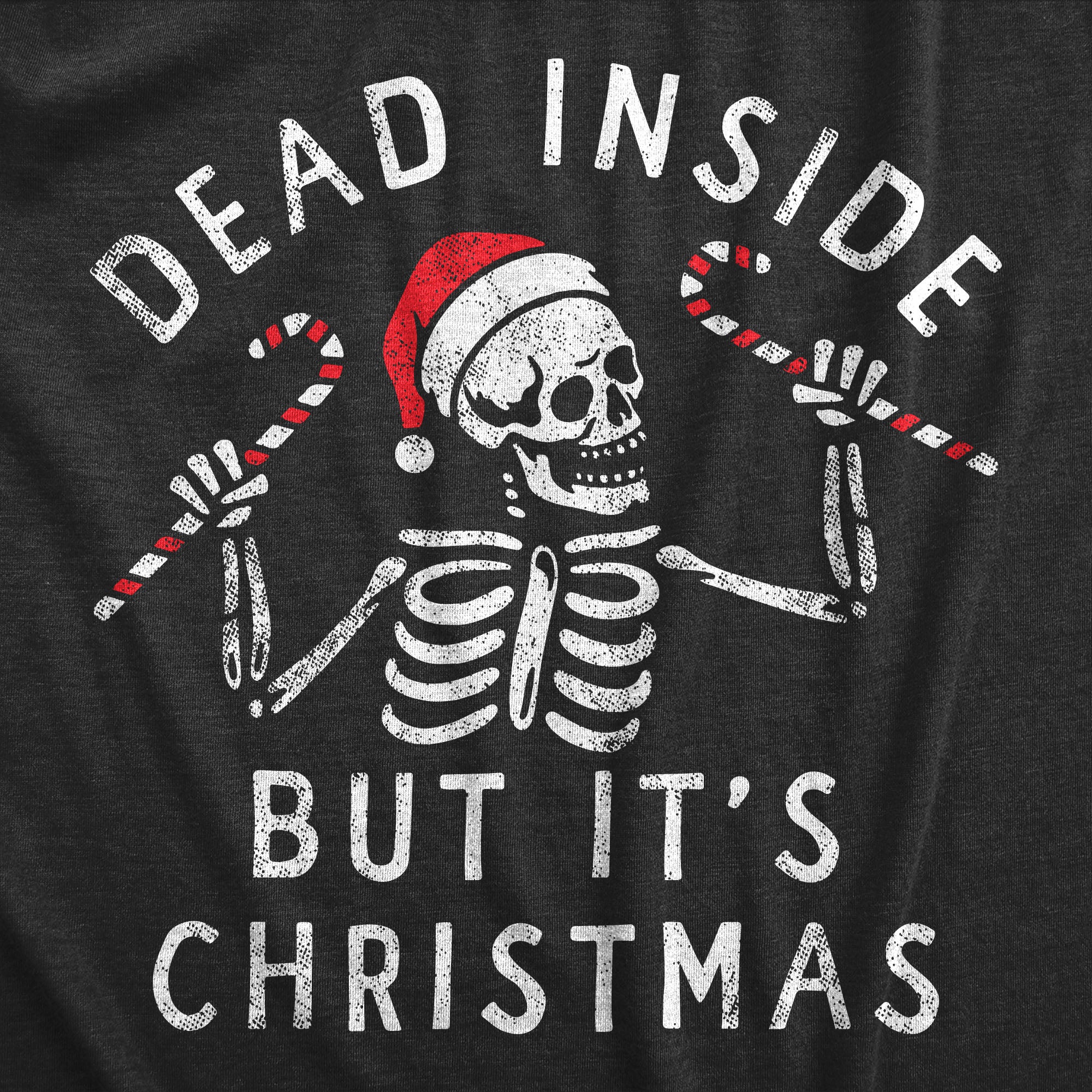 Funny Heather Black - DEADINSIDEXMAS Dead Inside But Its Christmas Womens T Shirt Nerdy Christmas Sarcastic Tee